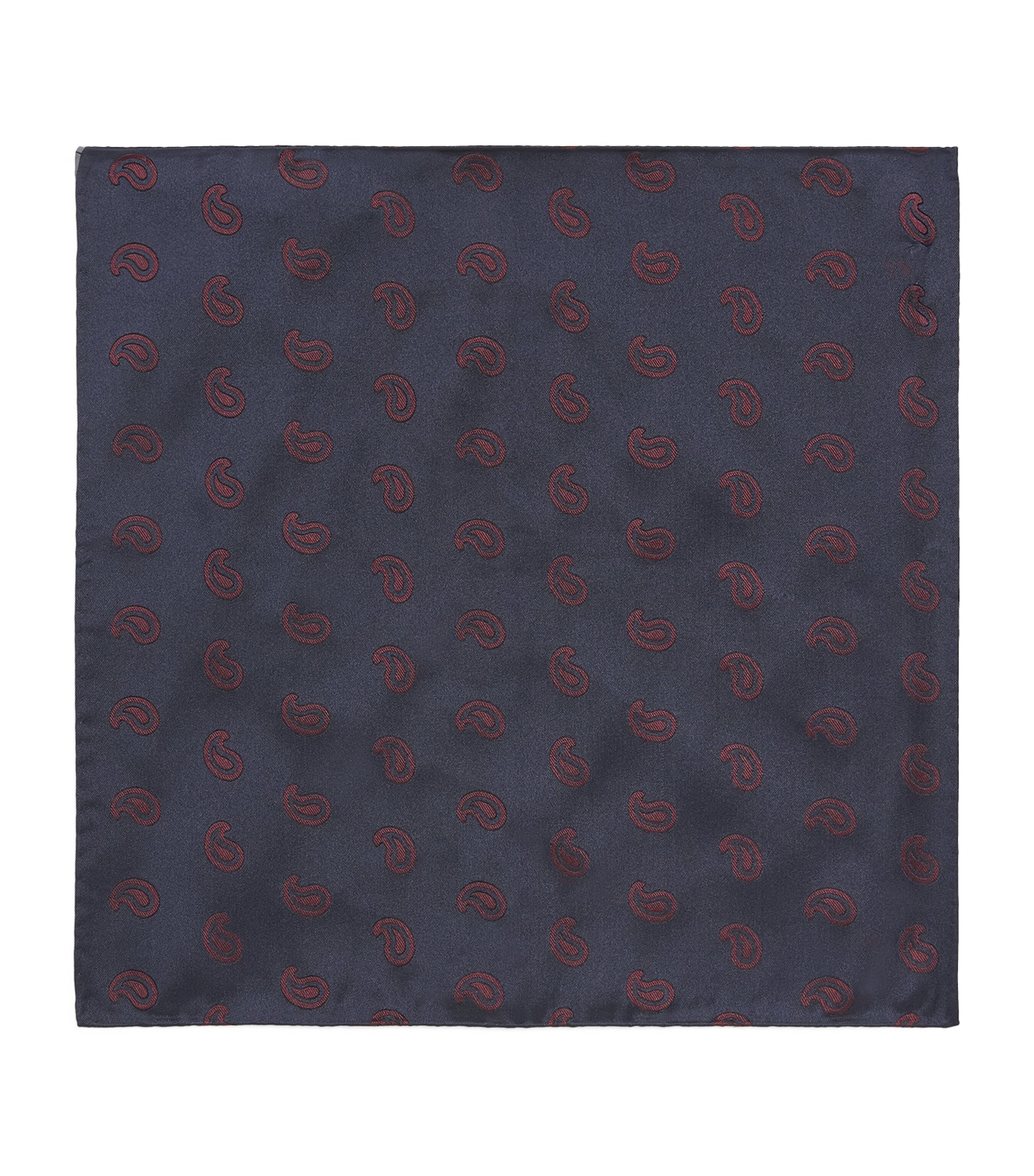 Mulberry Silk Paisley Pocket Square