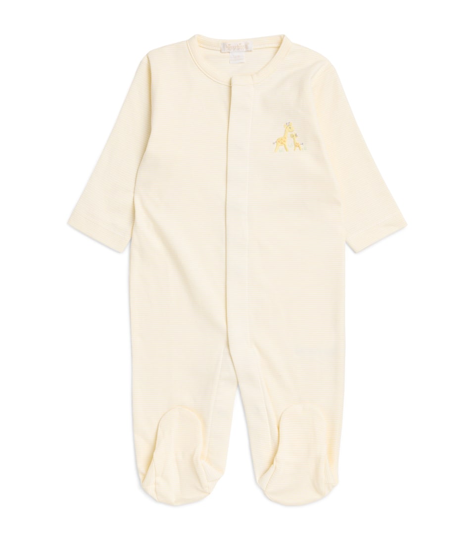 Kissy Kissy Pima Cotton Stripe Giraffe All-In-One (0-6 Months) Yellow