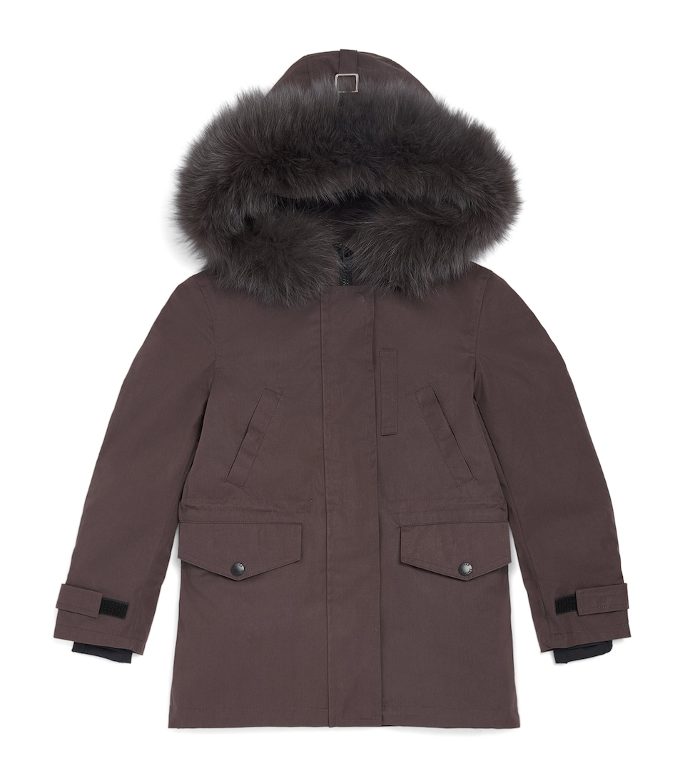 Yves Salomon Enfant Down Fur-Trim Parka (4-14 Years)
