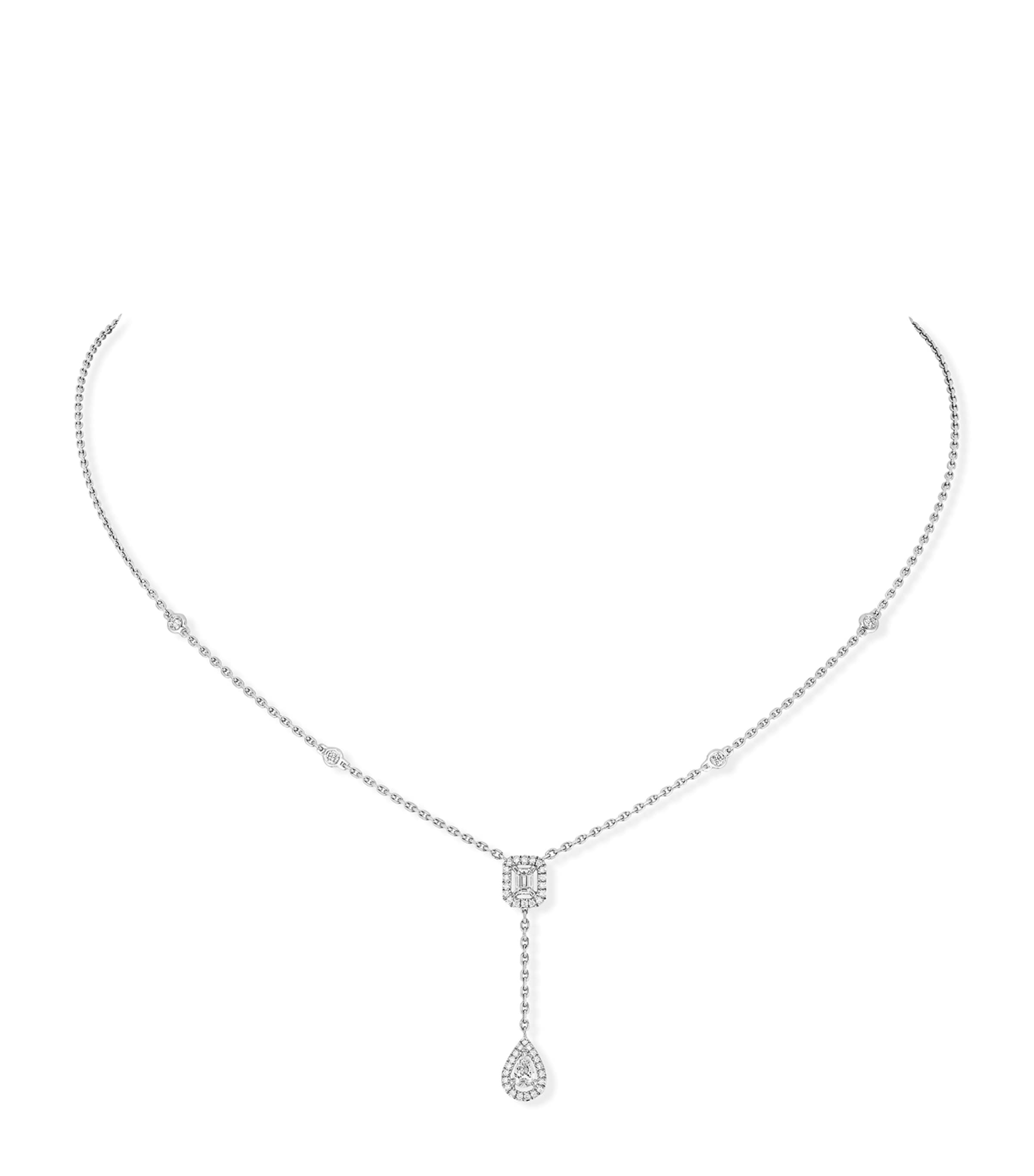 My Twin White Gold and Diamond Necklace (0.36ct)