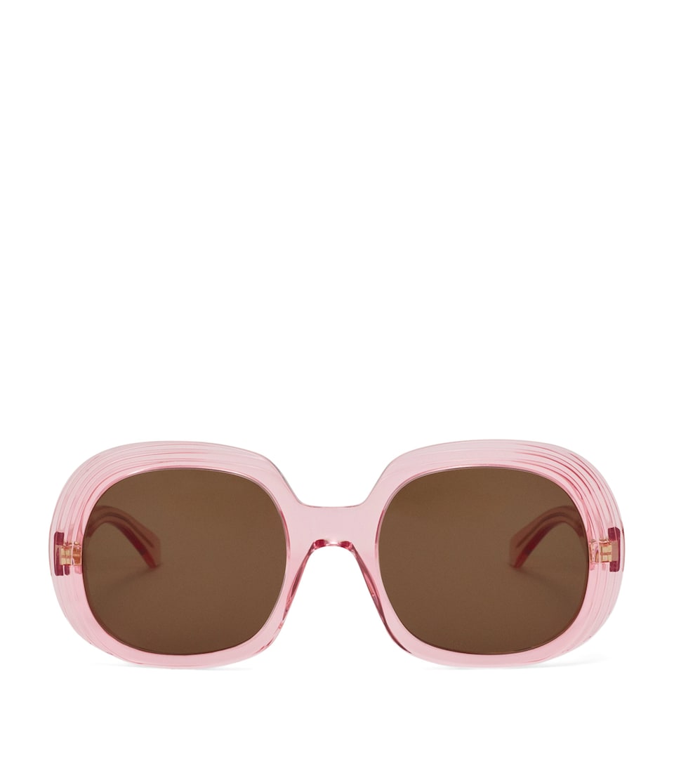 LOEWE Square Steps Sunglasses Transparent Pink