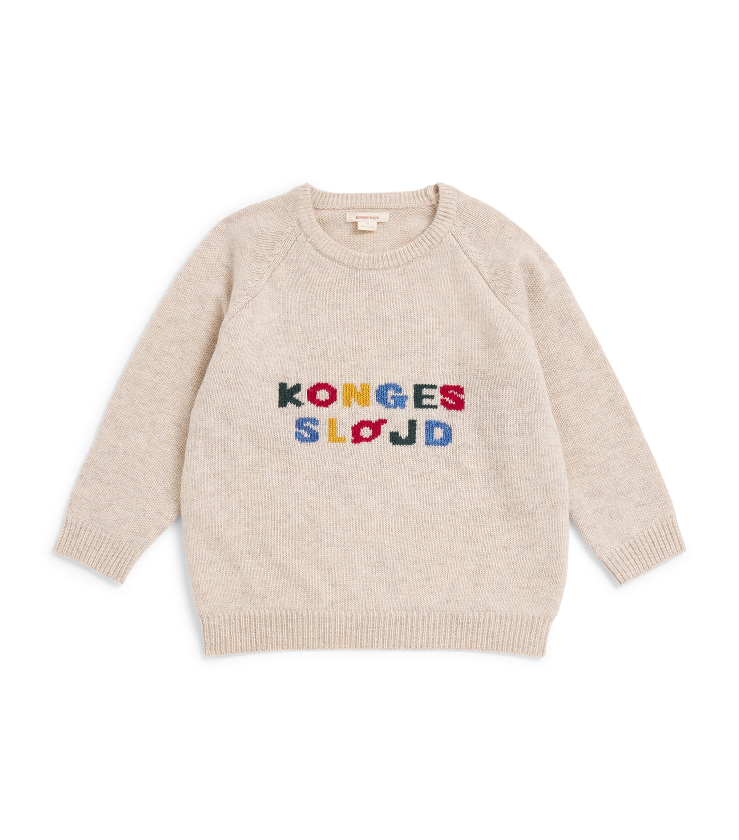 KONGES SLOJD Wool-Blend Logo Billi Sweater (9 Months-10 Years) White
