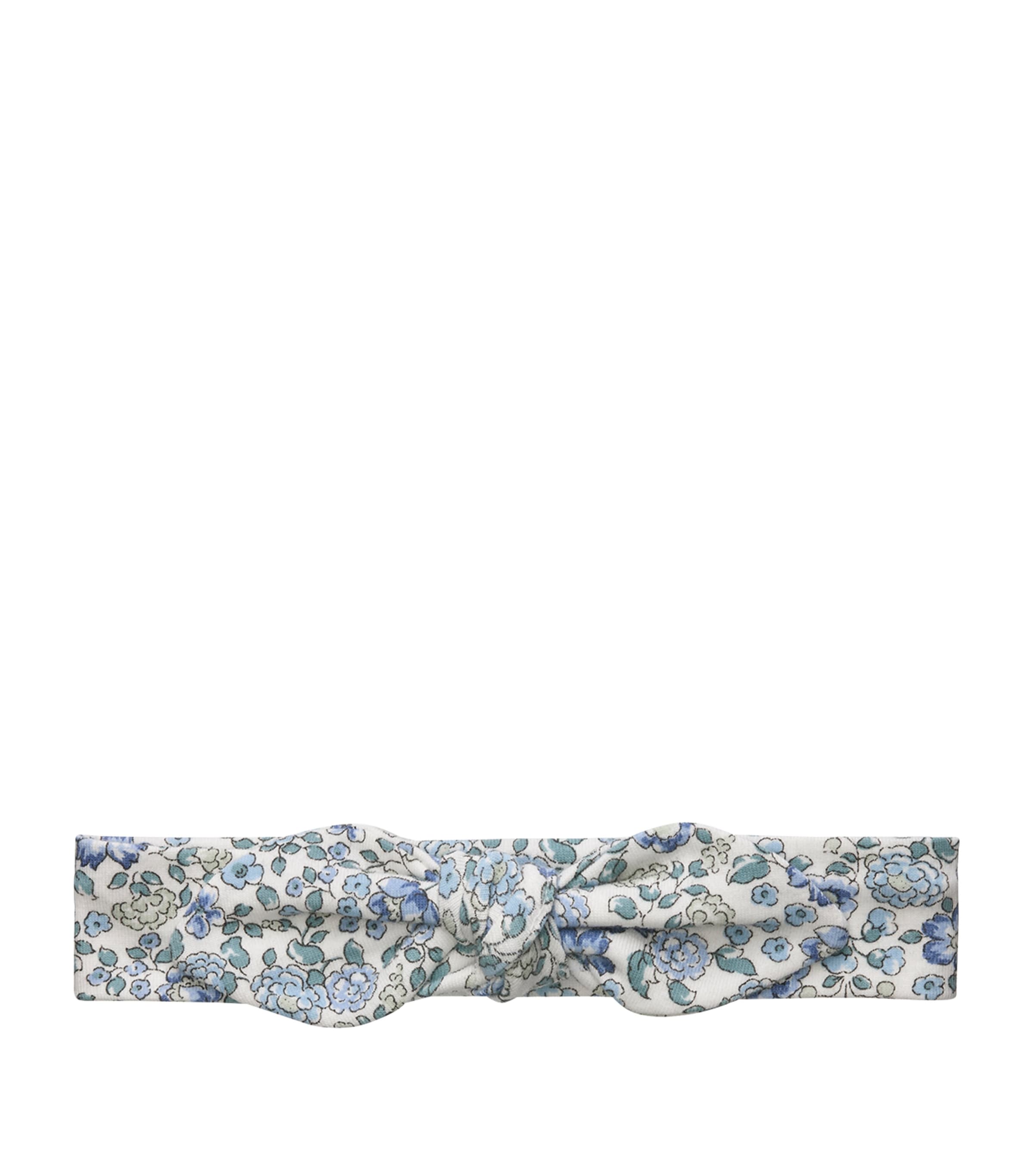 Trotters Floral Bow Arabella Headband Blue