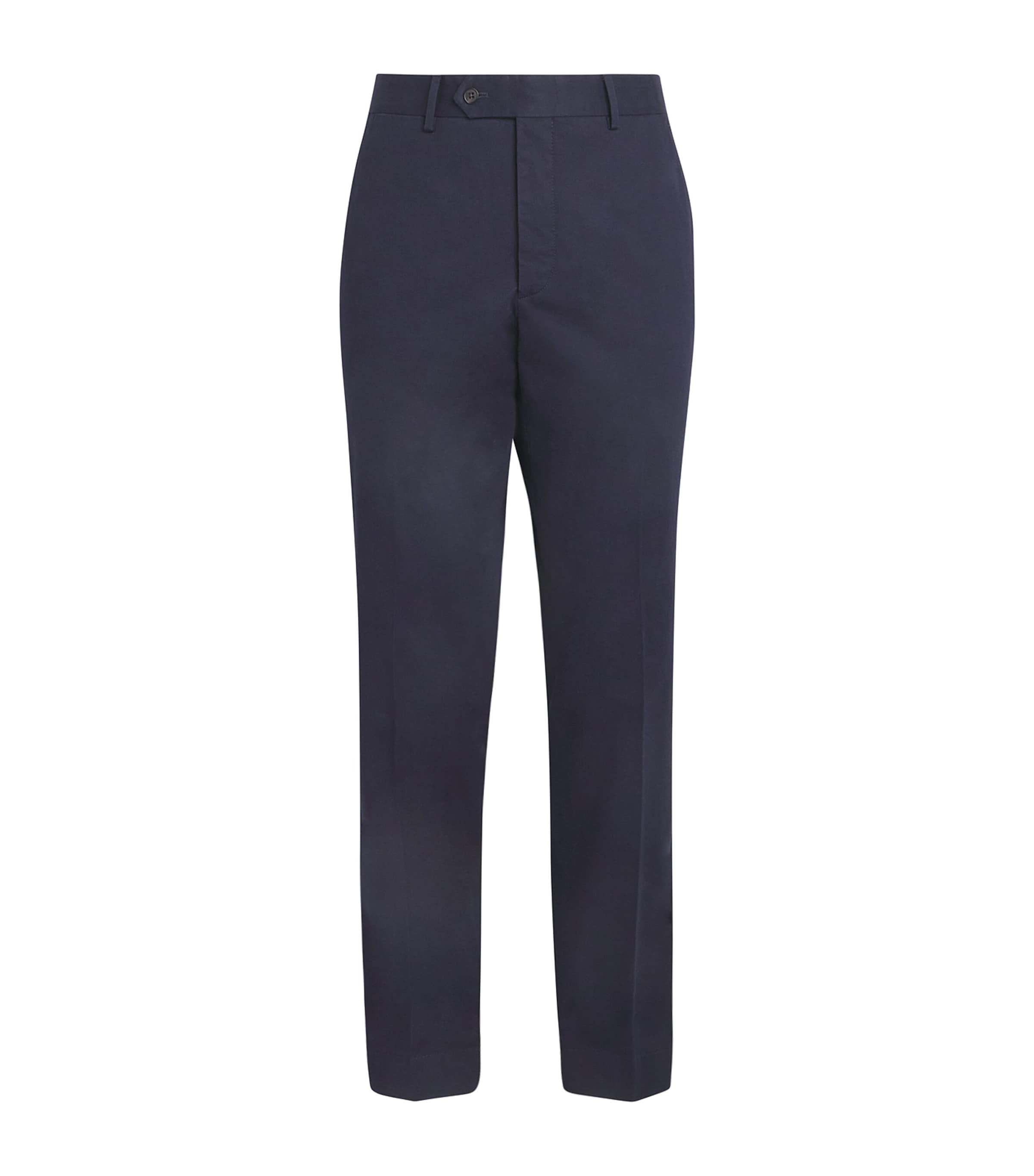 Ralph Lauren Purple Label Mens Wool Gabardine Straight Trousers Classic Chairman Nvy