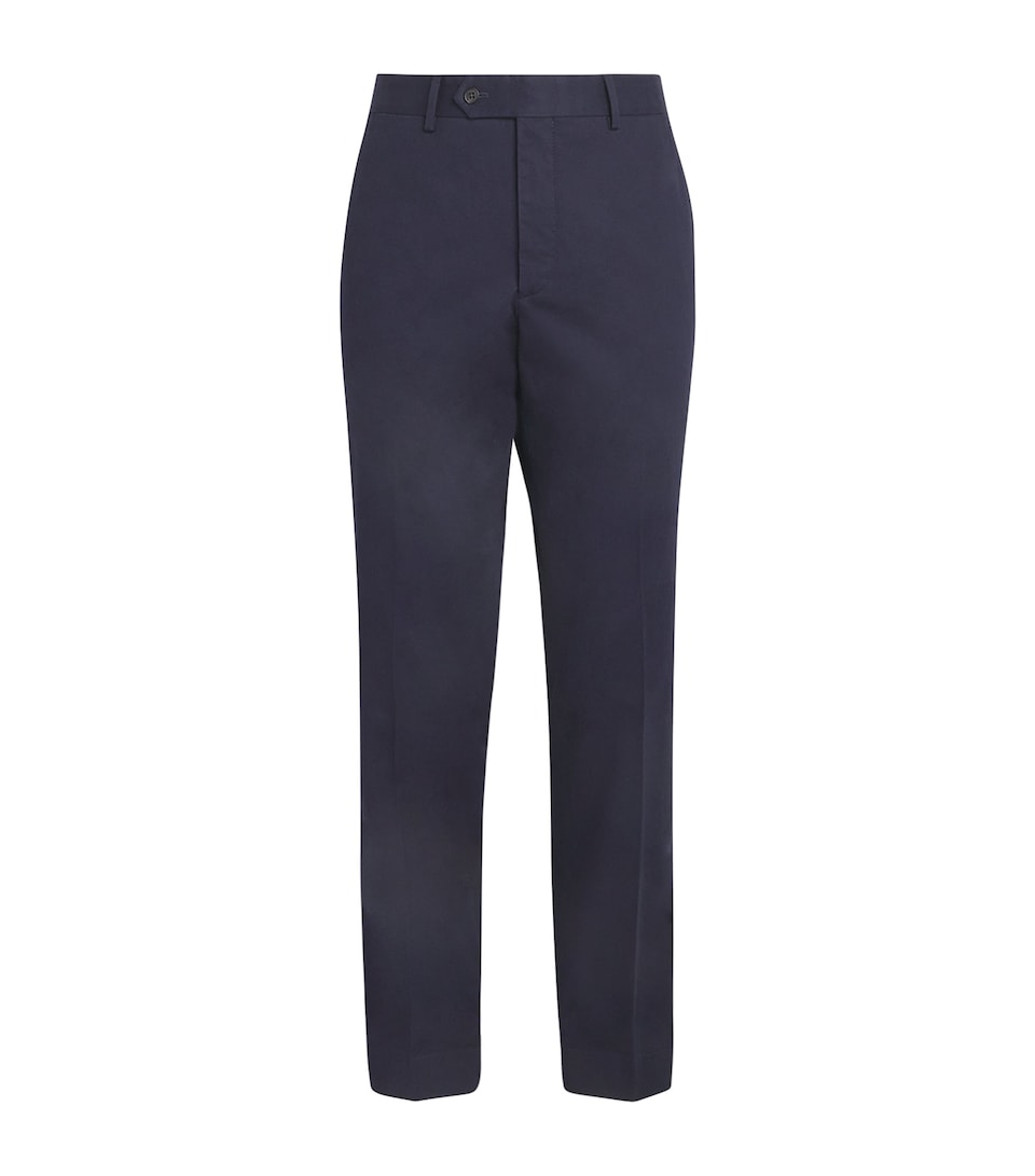 Ralph Lauren Purple Label Mens Wool Gabardine Straight Trousers Classic Chairman Nvy