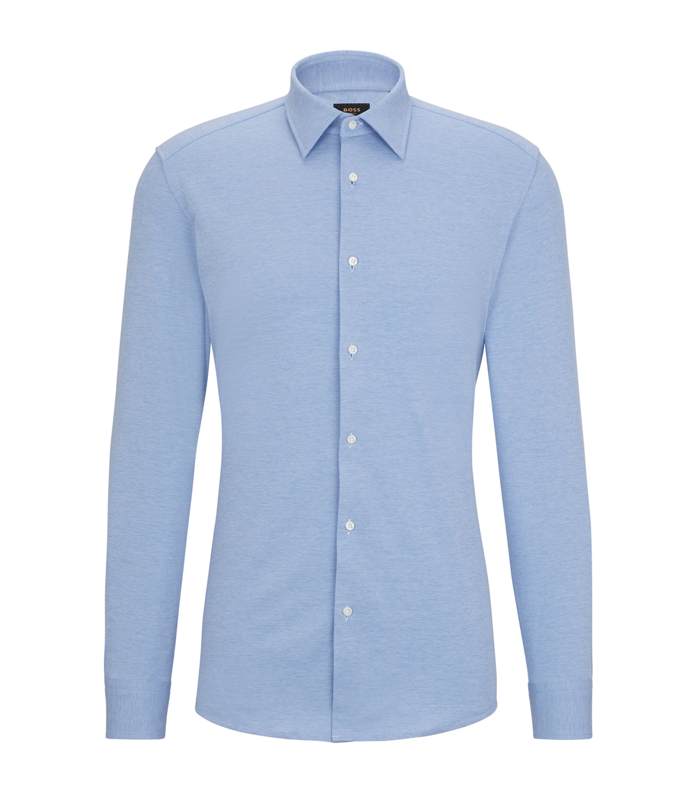 BOSS Mens Stretch-Cotton Slim Shirt
