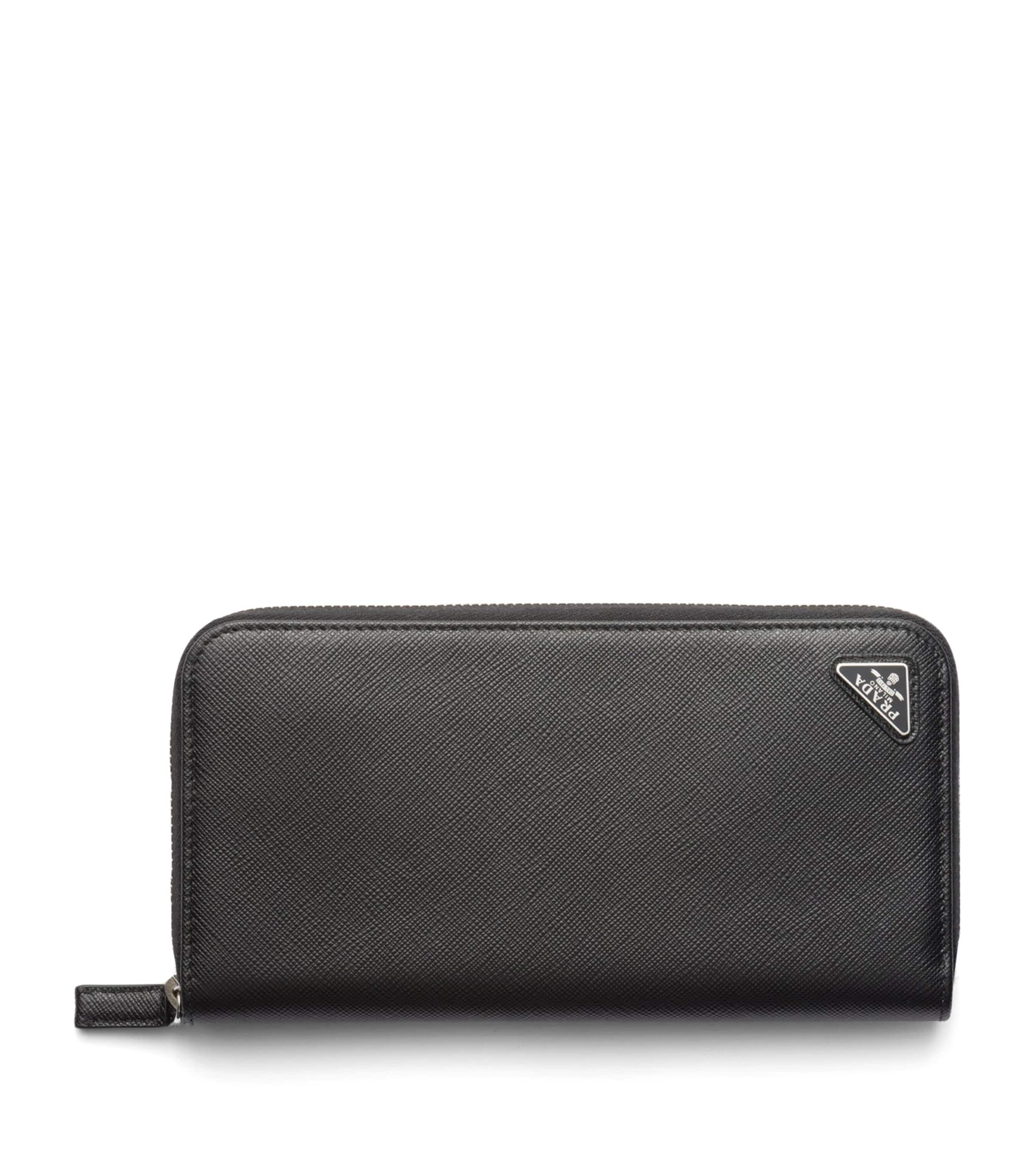 Saffiano Leather Zipped Wallet
