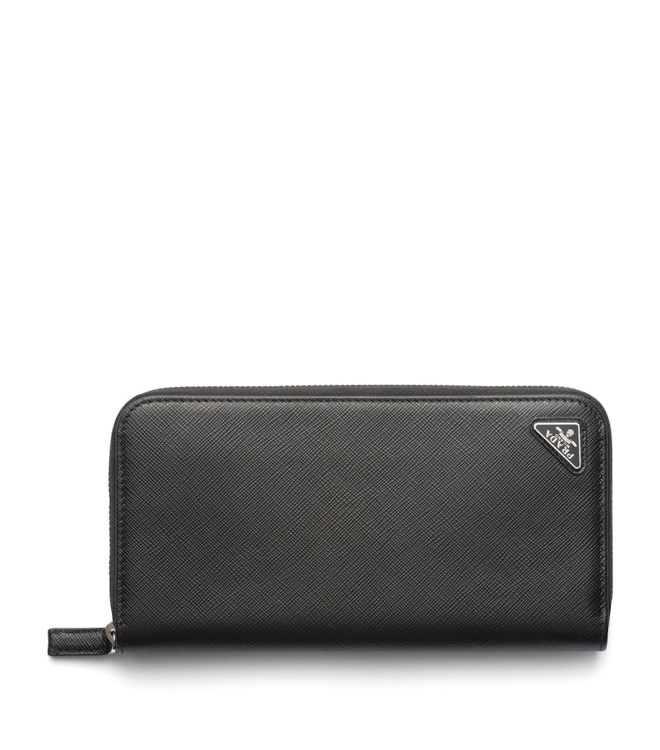 Saffiano Leather Zipped Wallet