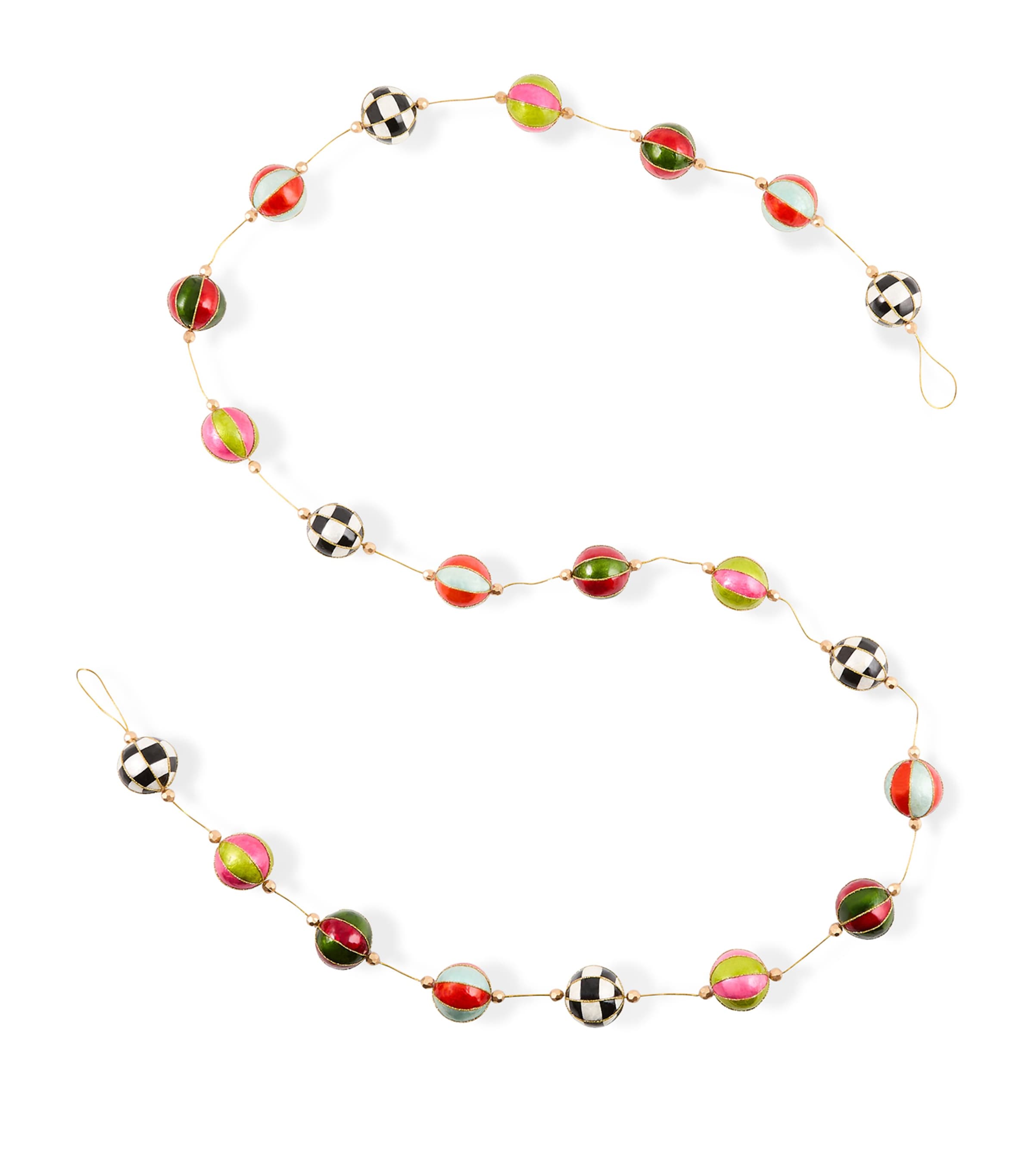 MacKenzie-Childs Confetti Bauble Garland Red