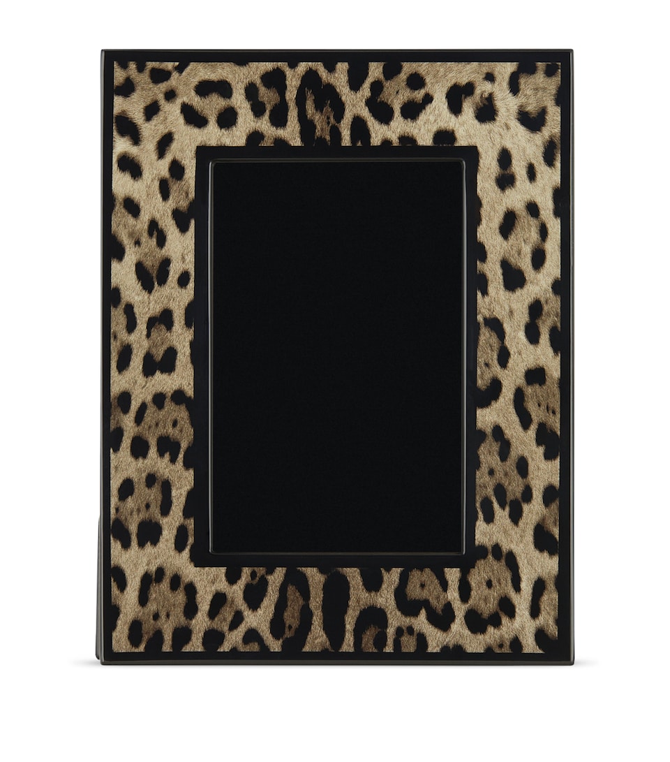 Lacquered Wood Leopardo Photo Frame (8.7" x 6.7")
