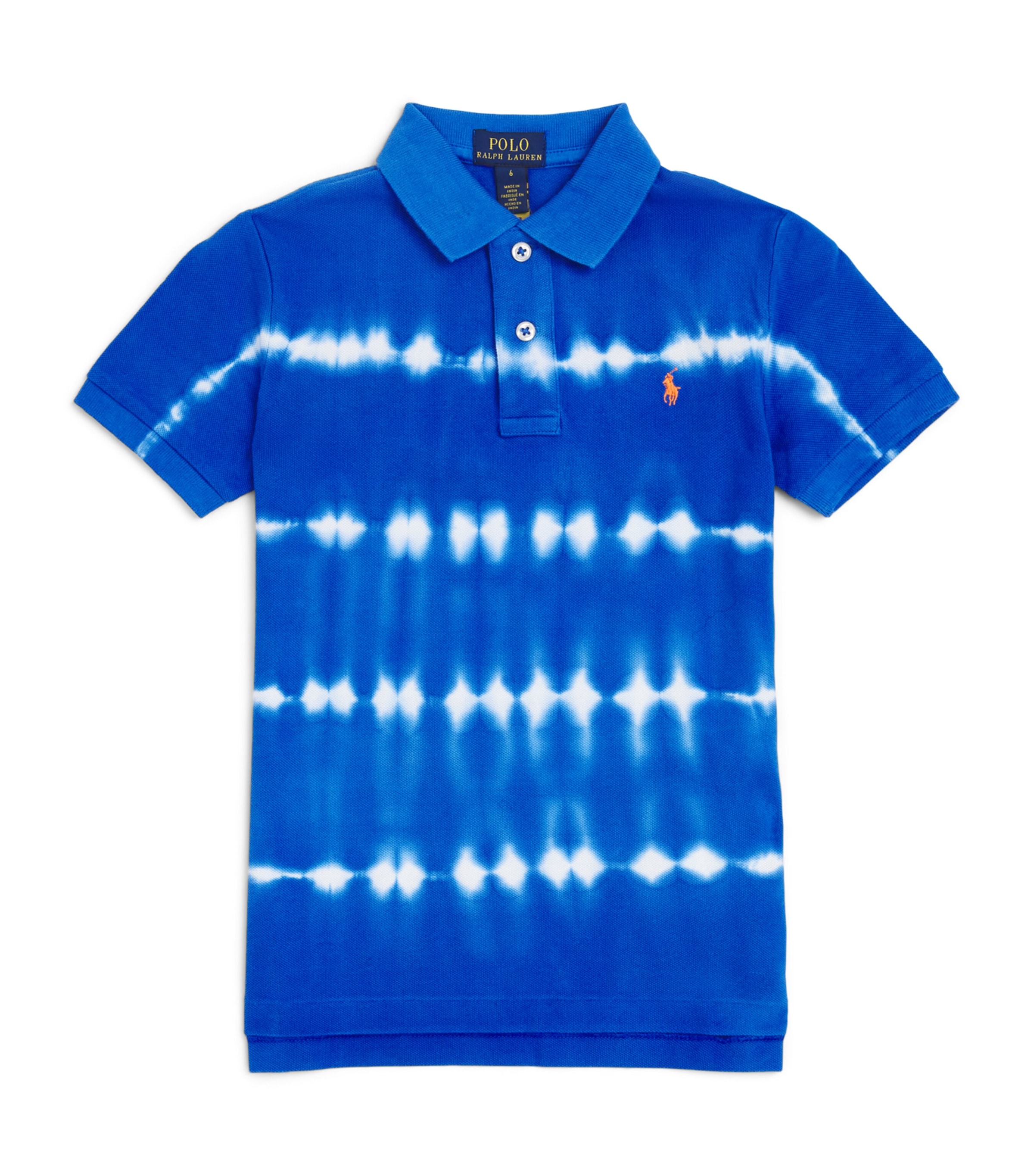 Ralph Lauren Kids Cotton Tie-Dye Polo Shirt (7-14 Years) Royal Blue