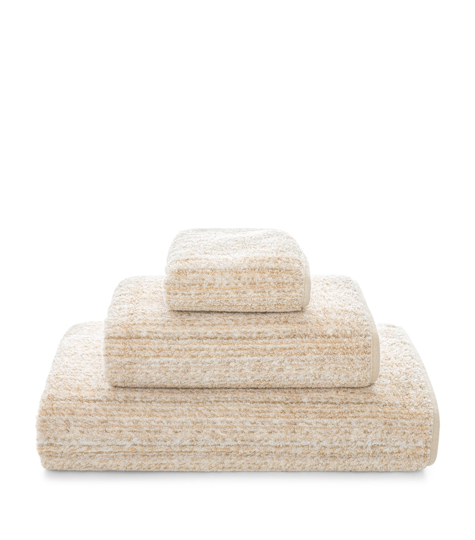GRACCIOZA Cotton Porto Bath Towel (70cm x 140cm) Snow/fog