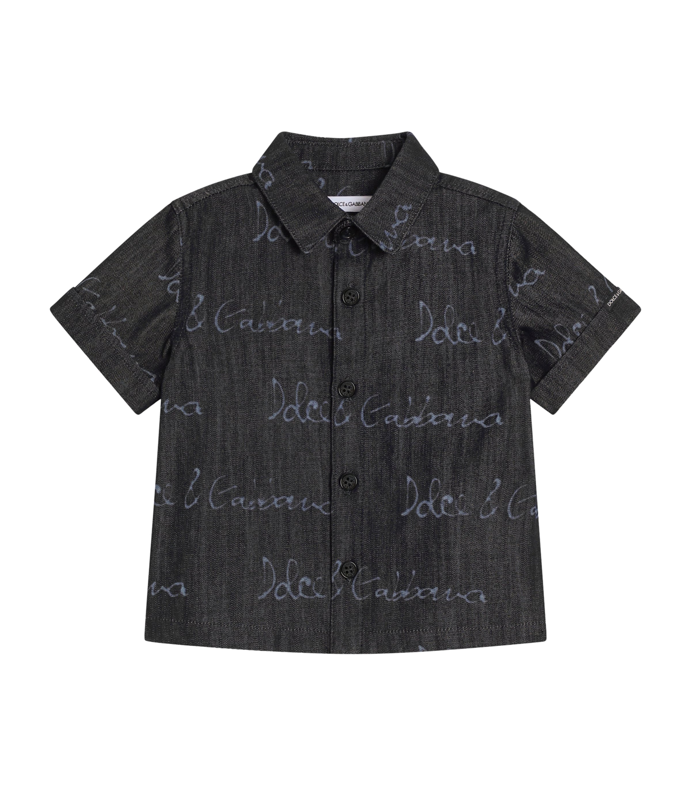 Denim Monogram Shirt (3-30 Months)