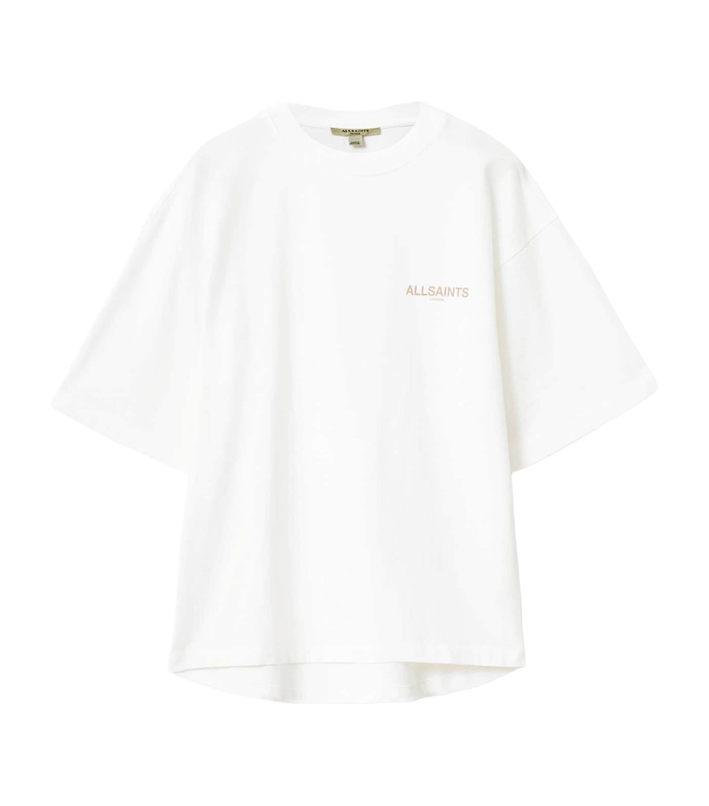 AllSaints Womens Organic Cotton Tempus Amelie T-Shirt Optic White