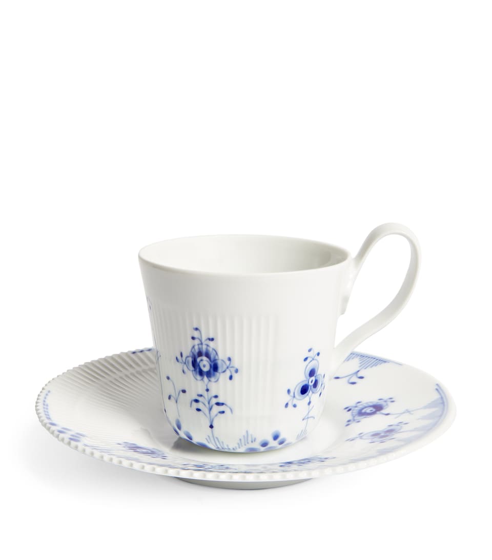 Blue Elements Teacup and Saucer