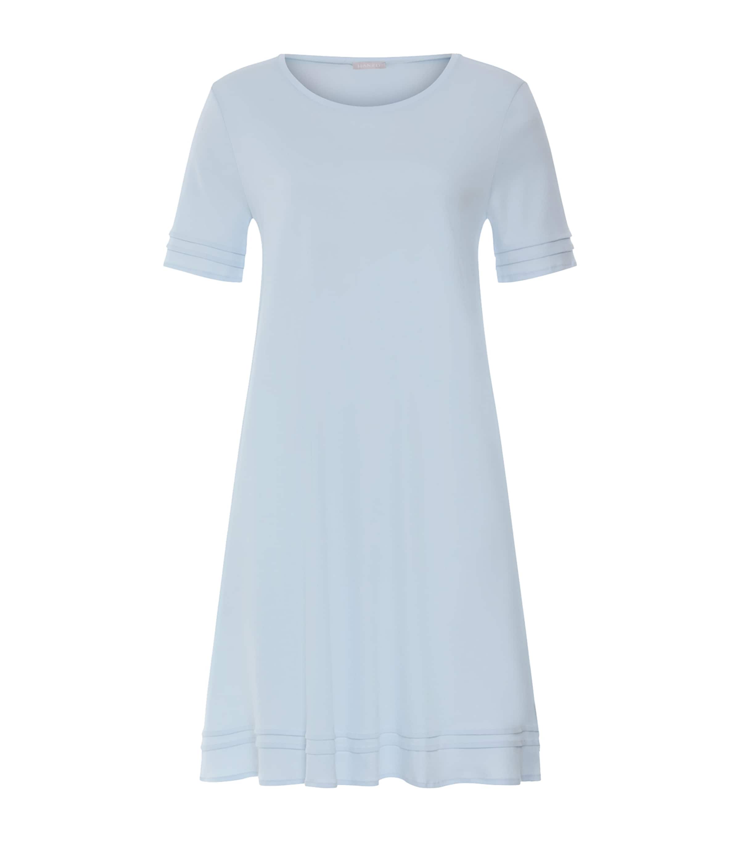 Hanro Womens Cotton Pilar Nightdress Pastel Sky