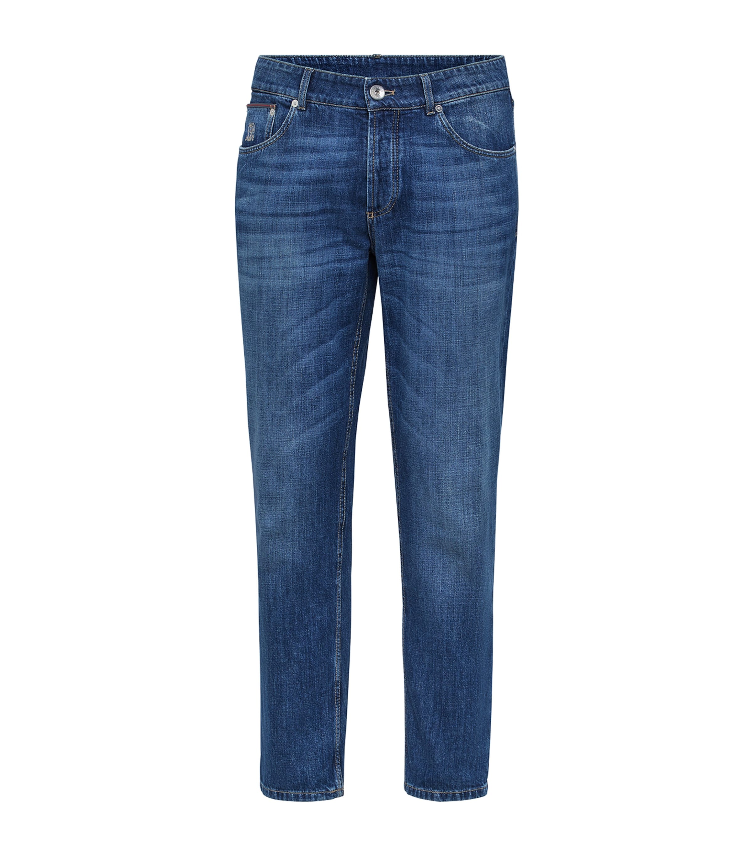 Leisure Ripped Straight-Fit Jeans