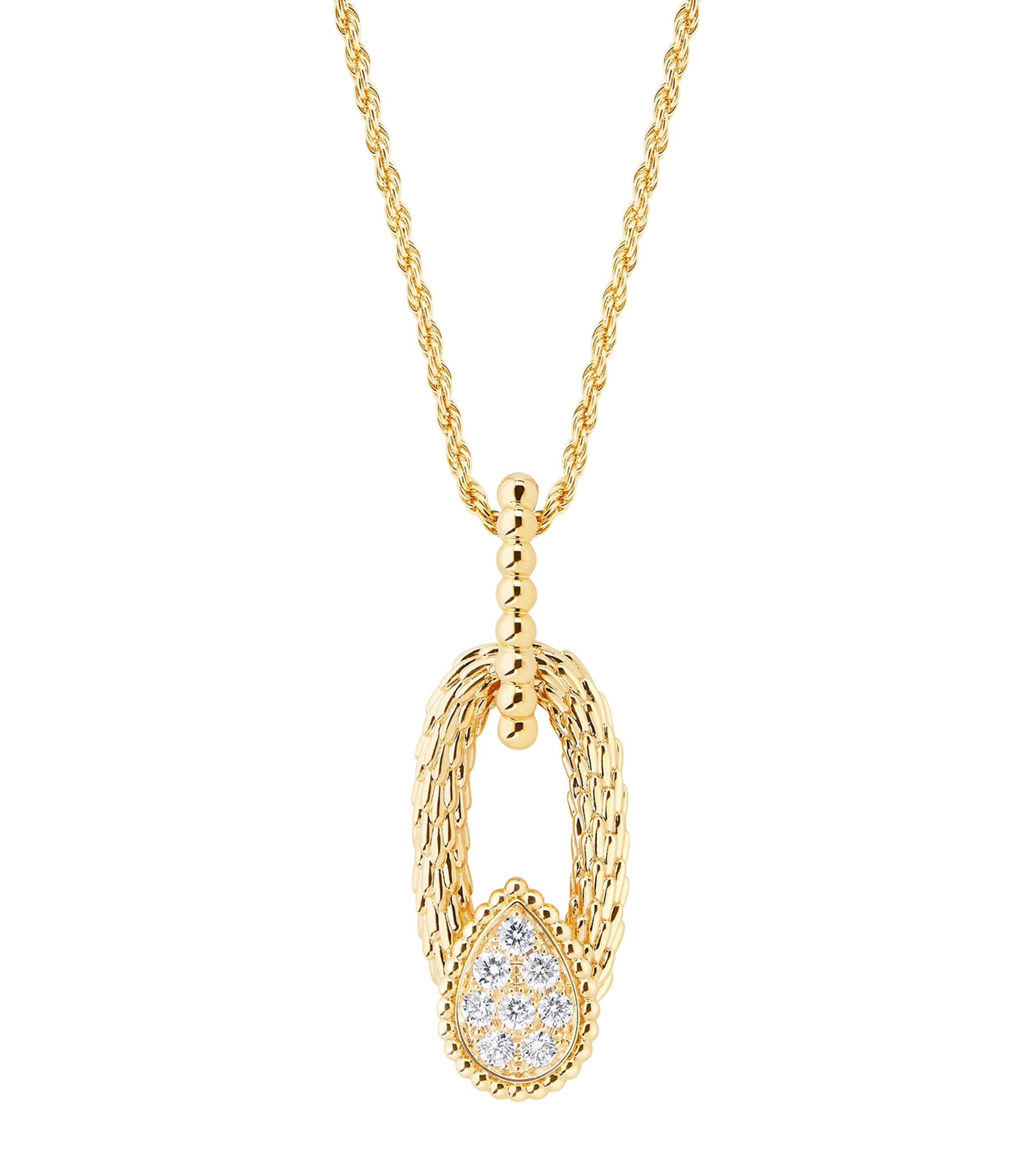 Yellow Gold and Diamond Serpent Bohème Vintage Necklace
