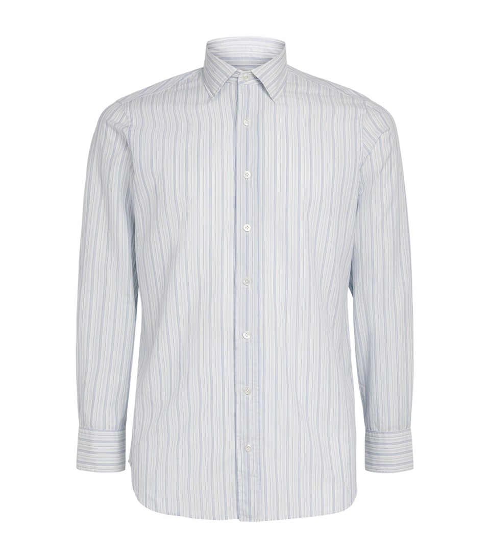 Cotton Silk Stripe Dante Shirt