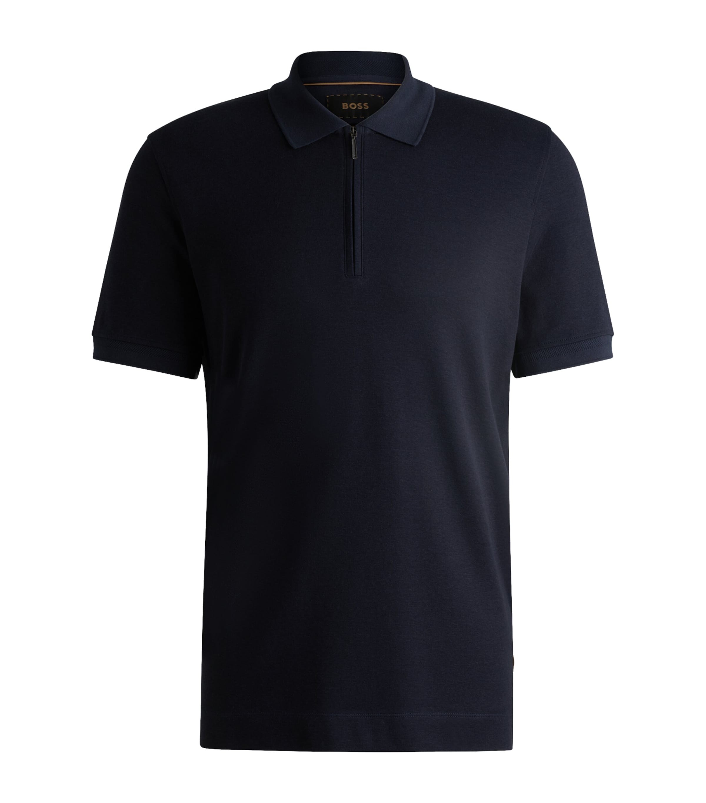 Cotton-Cashmere Zip-Up Polo Shirt