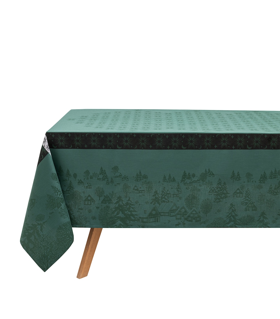 Le Jacquard Français Cotton Sous Les Étoiles Tablecloth (175cm x 250cm) Green