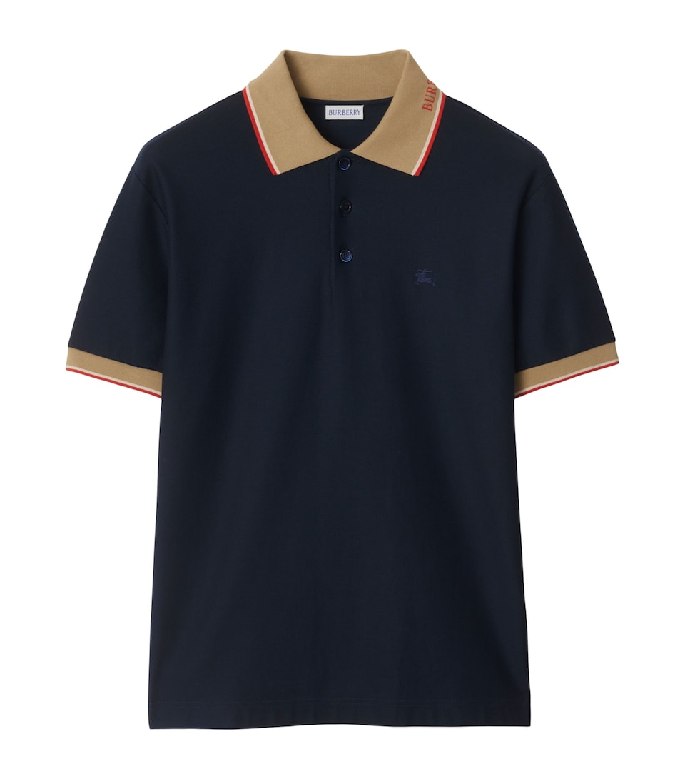 Piqué Cotton Logo Collar Polo Shirt