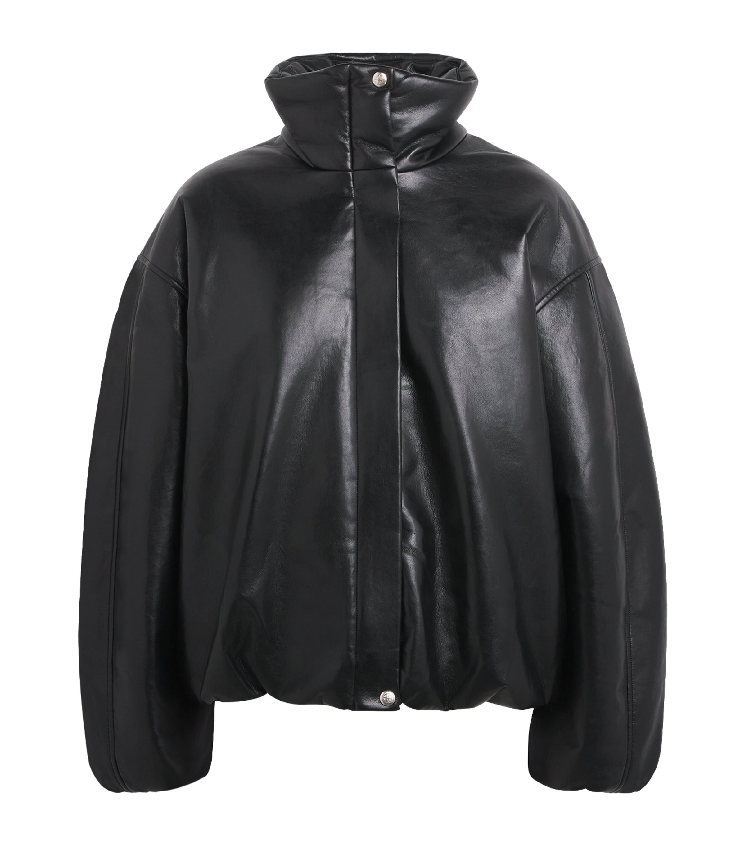 ANINE BING Womens Regenerated Leather Cyrus Jacket Black
