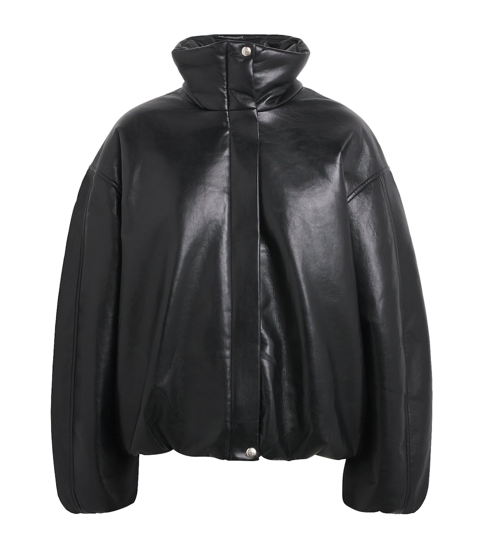 ANINE BING Womens Regenerated Leather Cyrus Jacket Black