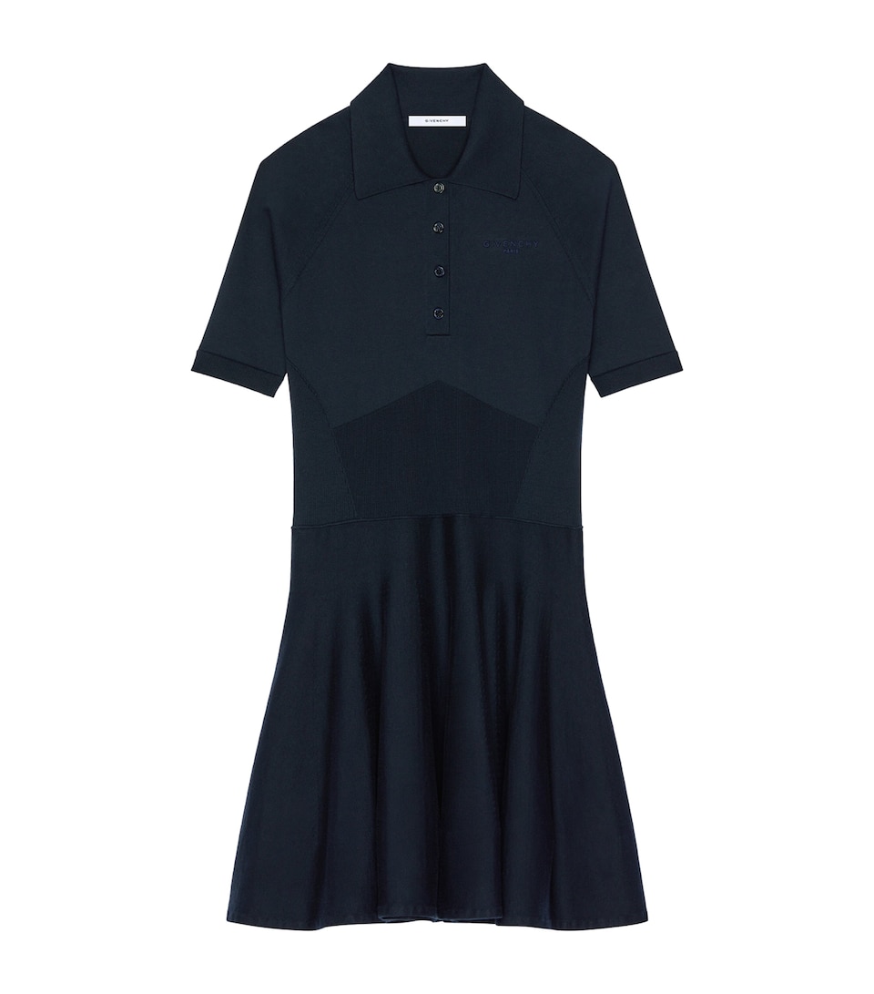 Givenchy Womens Knitted Mini Polo Dress