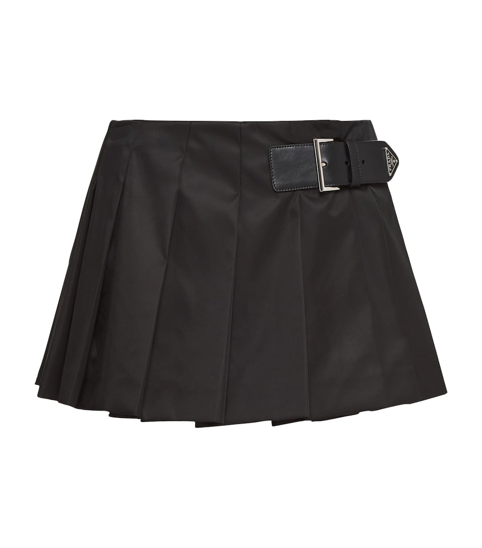Re-Nylon Pleated Mini Skirt