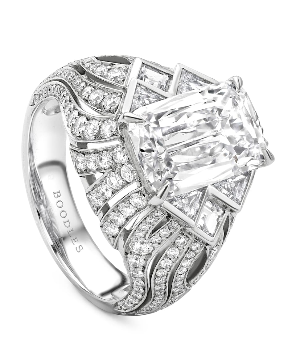 Boodles Platinum and Diamond Victoria Falls Inside Africa Ring Platinum