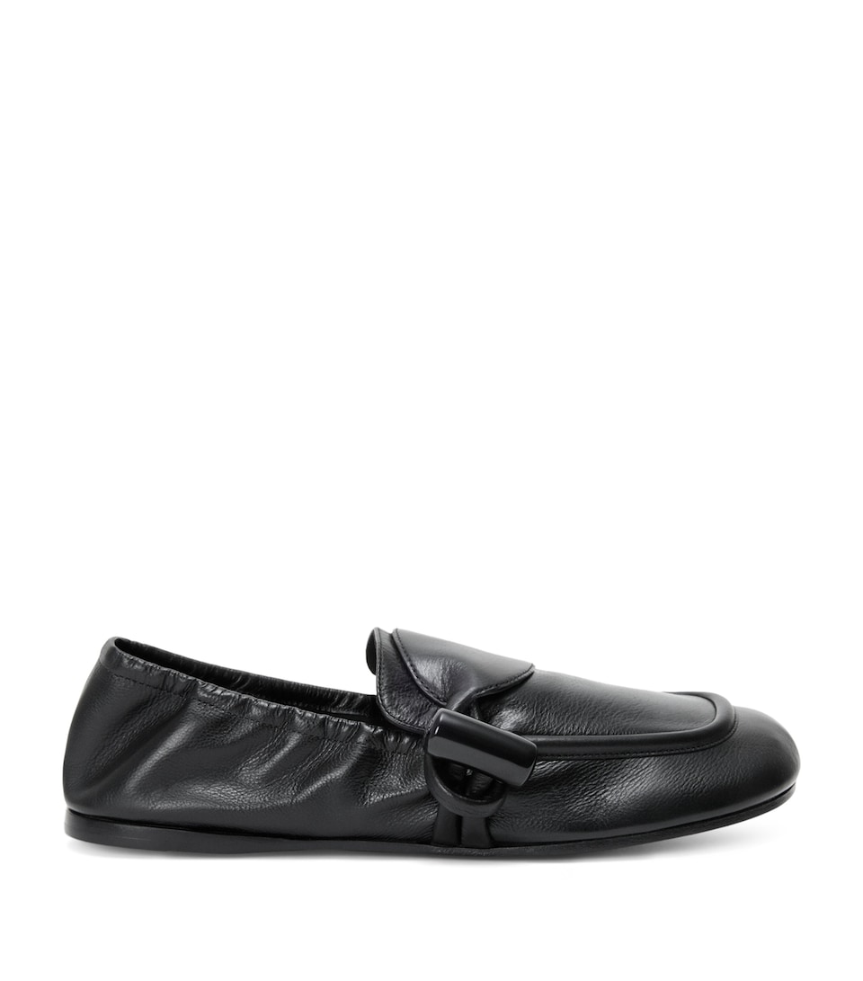 Leather Toggle Loafers