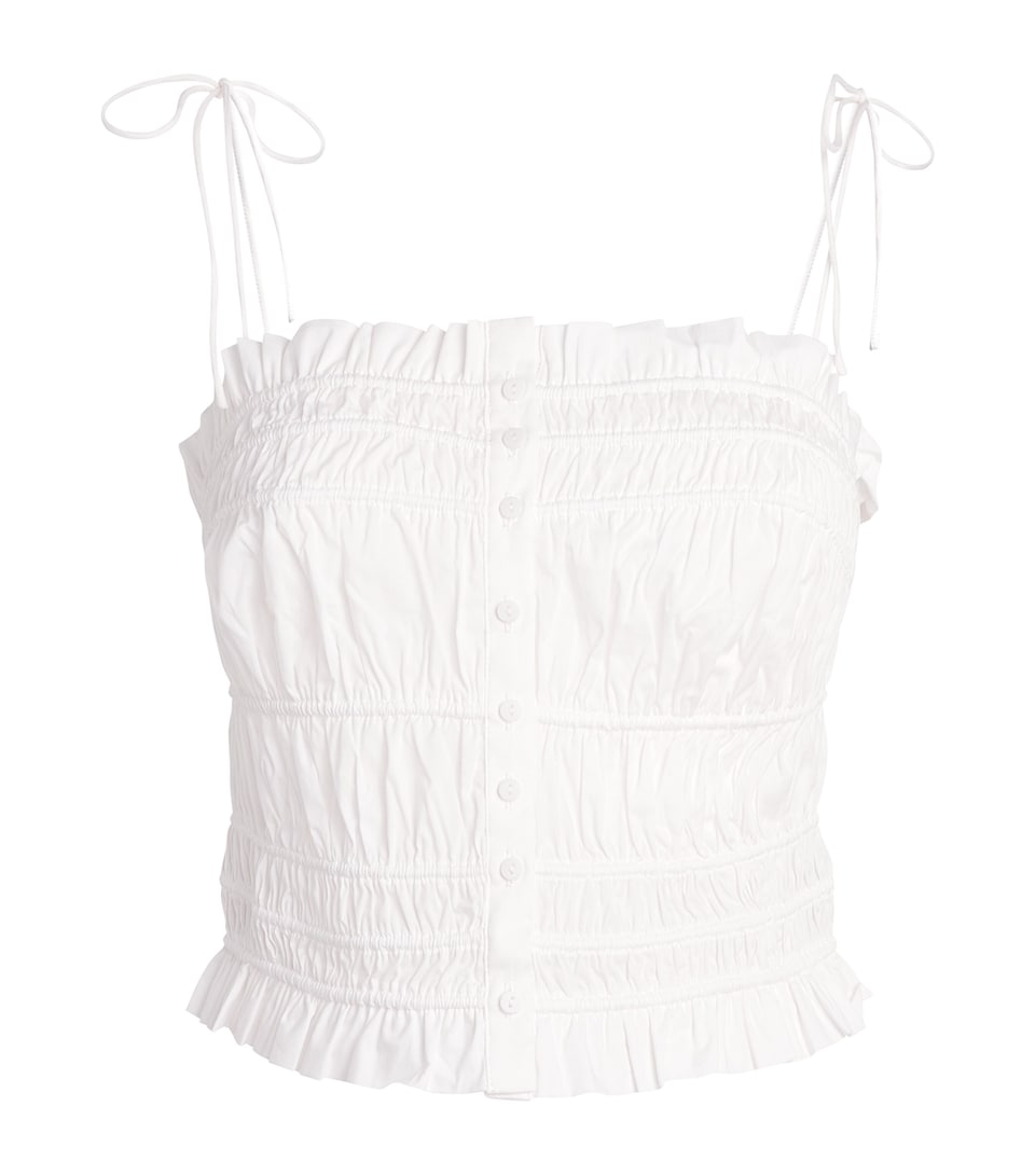 Skims Womens Cotton-Blend Poplin Apparel Cami Top Snow