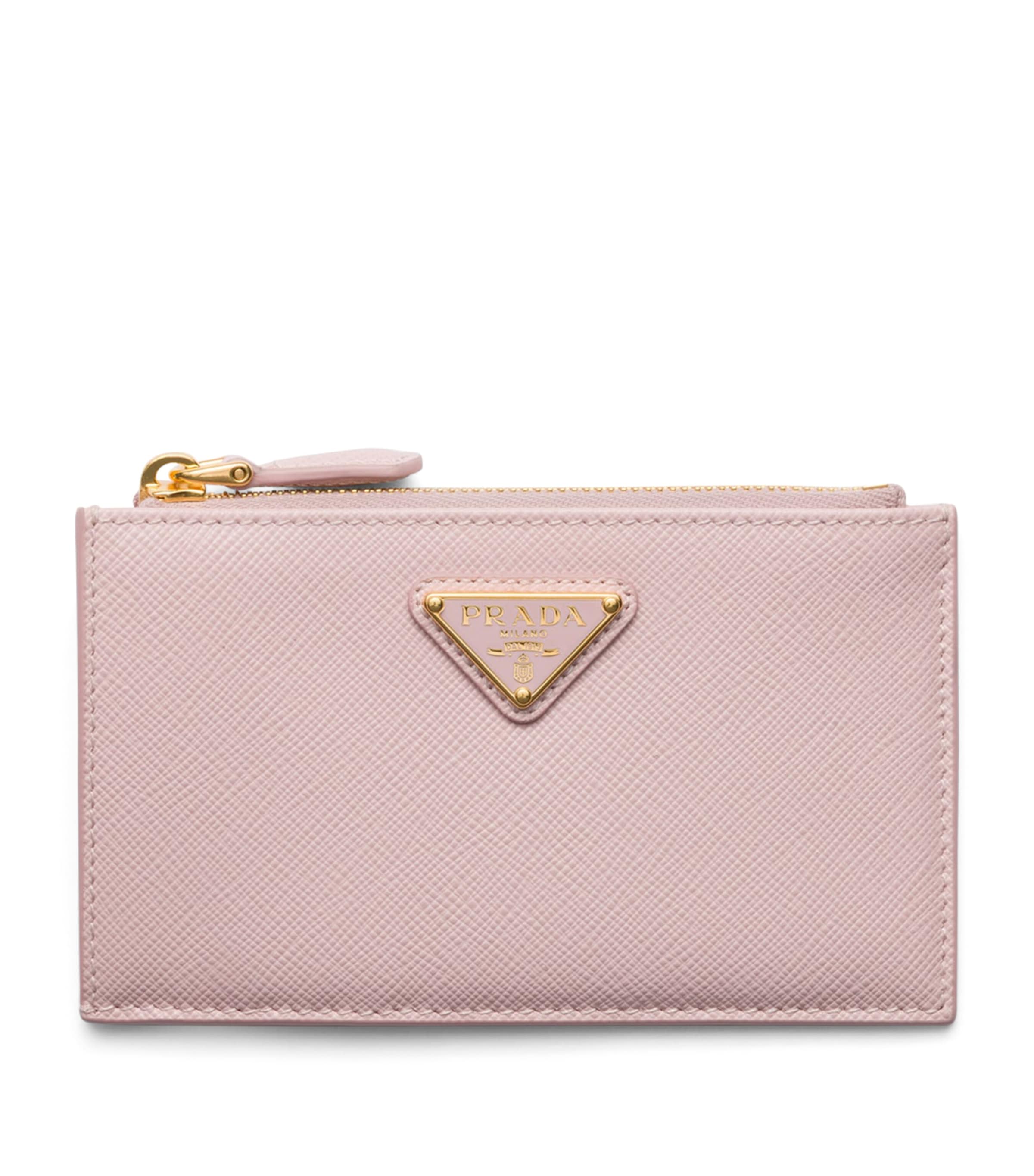 Saffiano Leather Zip Card Holder