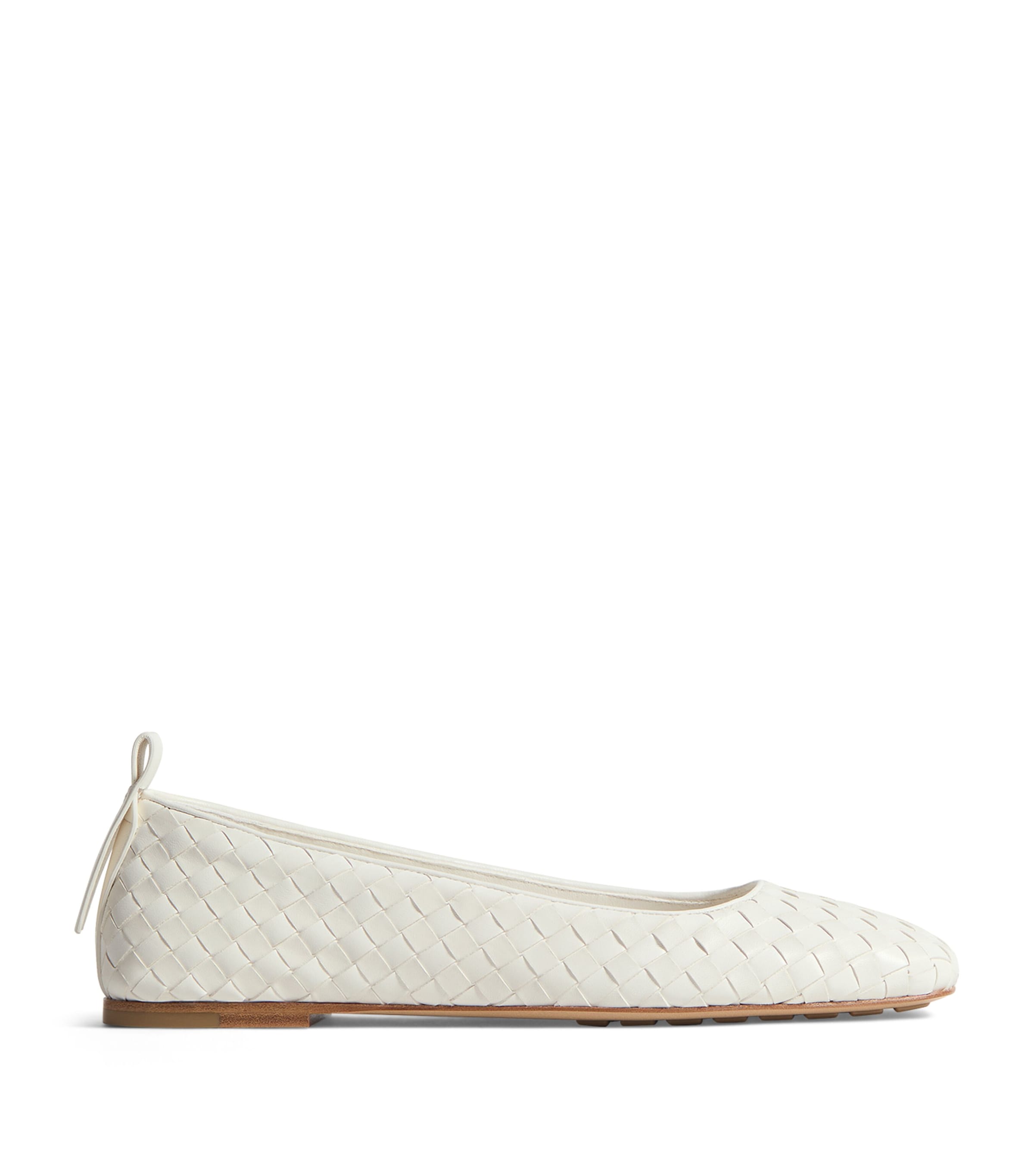 Bottega Veneta Leather Intrecciato Ballet Flats