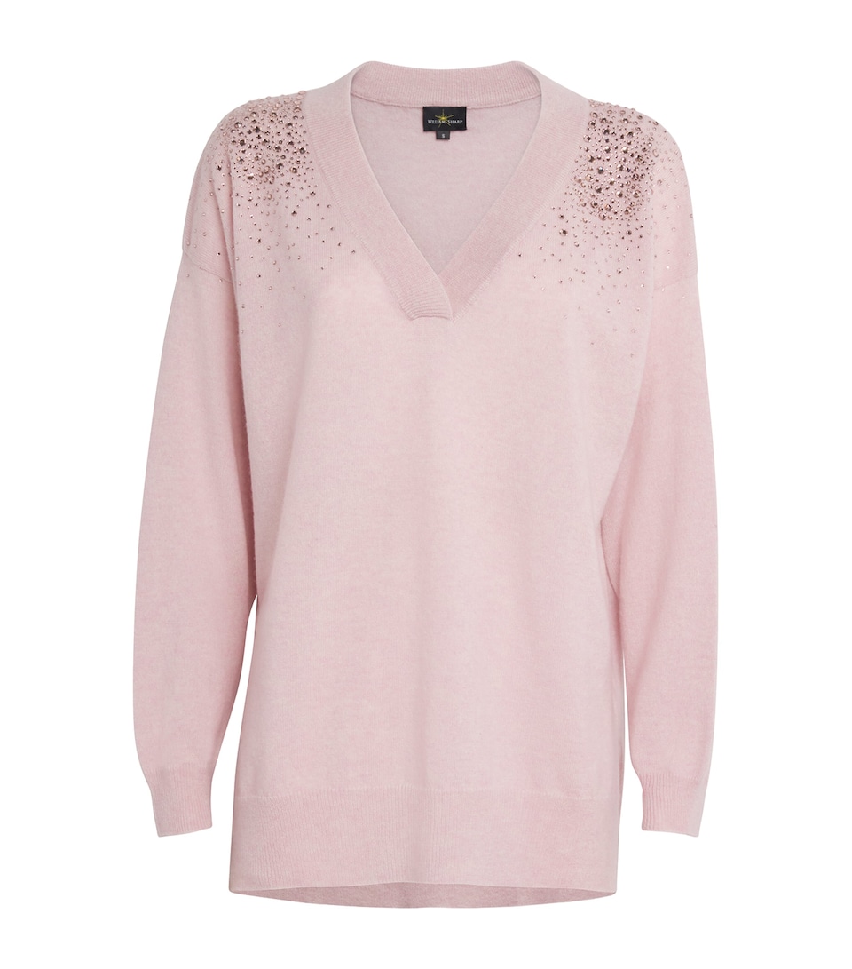 Cashmere Crystal-Embellished Aria Sweater