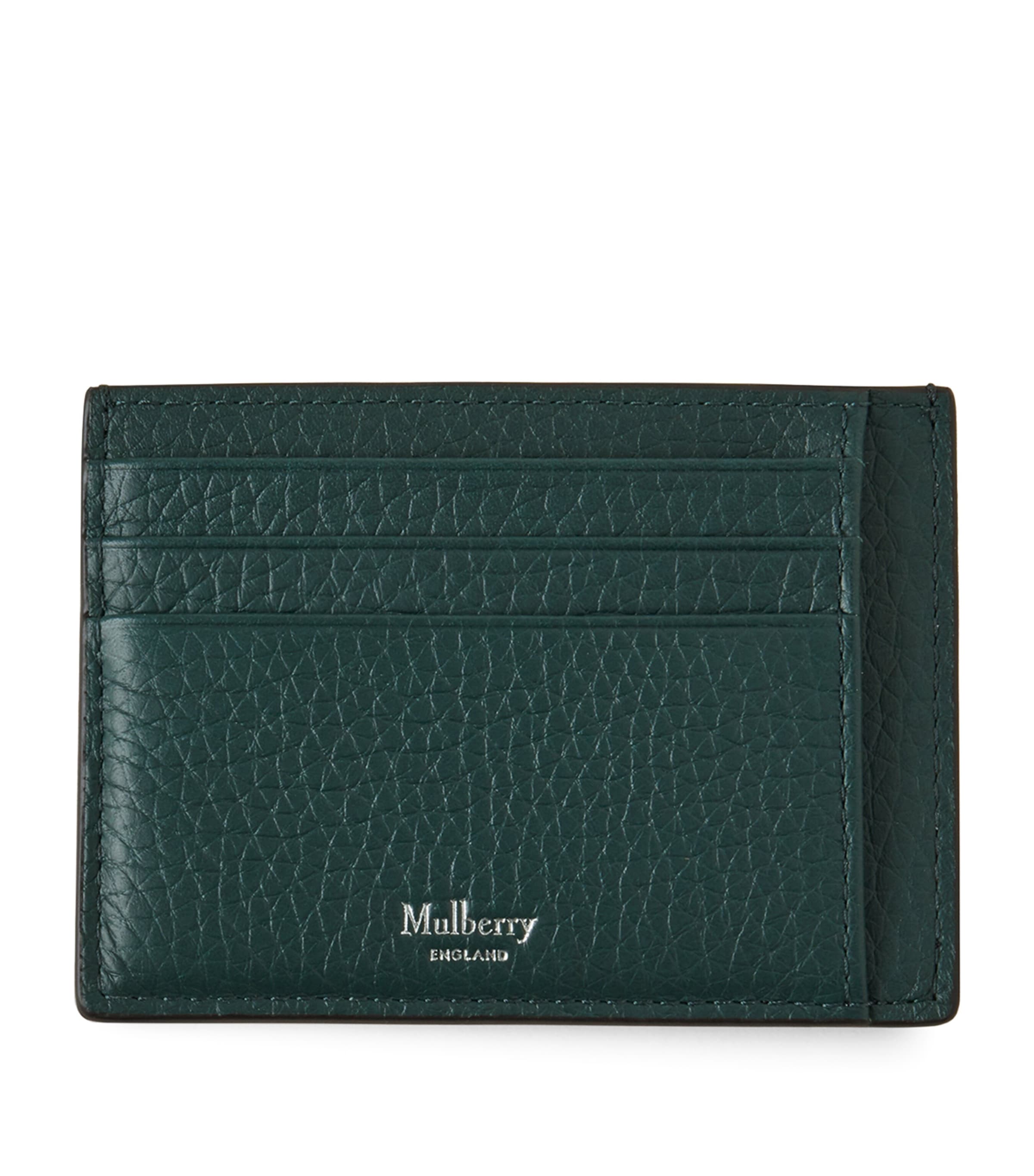 Mulberry Grained Leather Card Holder Mulberry Green