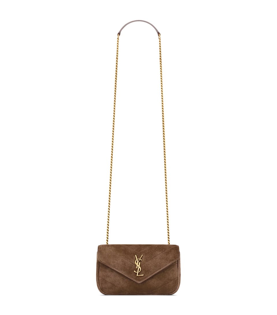 Saint Laurent Mini Suede Loulou Shoulder Bag