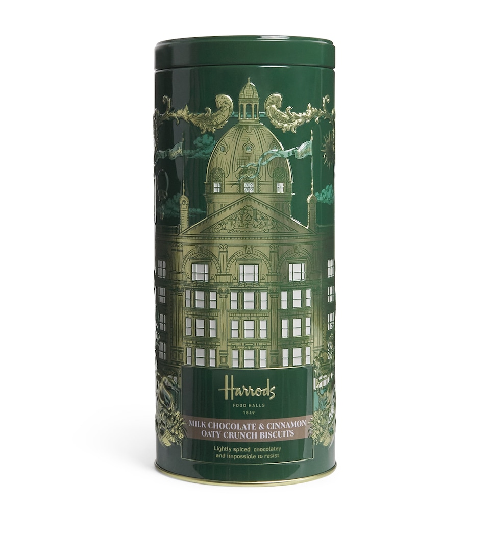 Harrods Milk Chocolate and Cinnamon Oaty Crunch Biscuit Tin (200g)