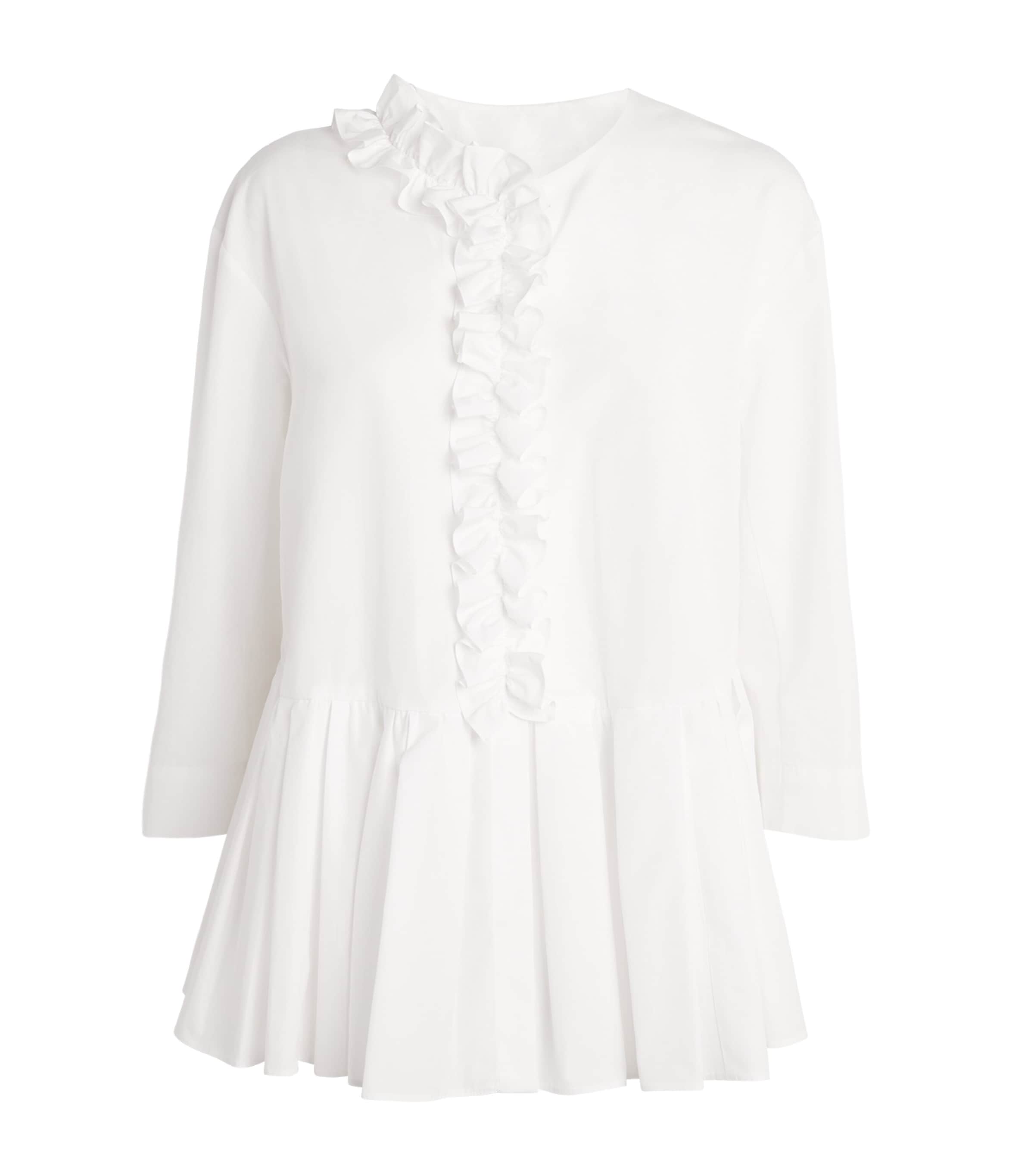 Cotton Ruffle-Detail Shirt