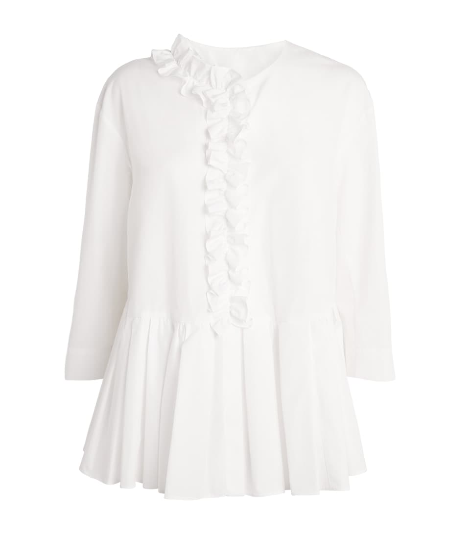 Cotton Ruffle-Detail Shirt