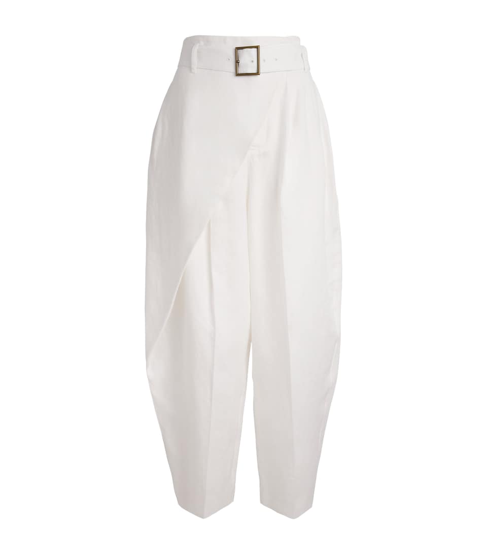 Polo Ralph Lauren Womens Linen Wrap Trousers Nevis
