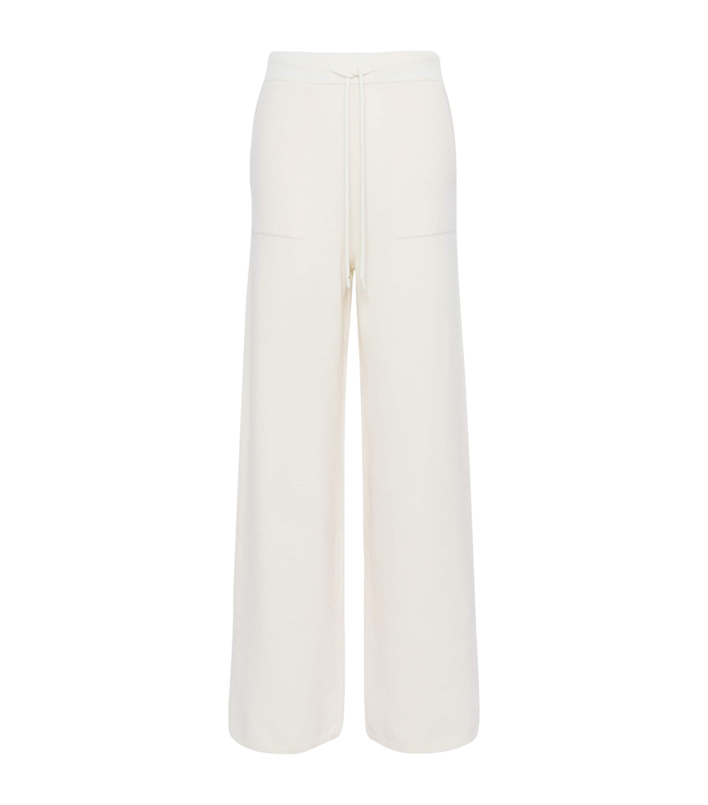 Max Mara Womens Cashmere Drawstring Trousers White