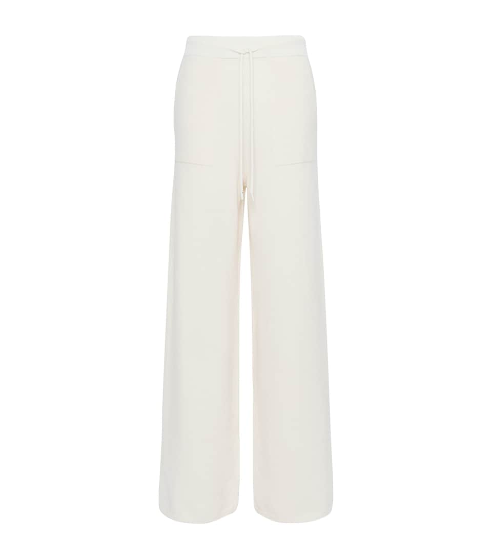 Max Mara Womens Cashmere Drawstring Trousers White