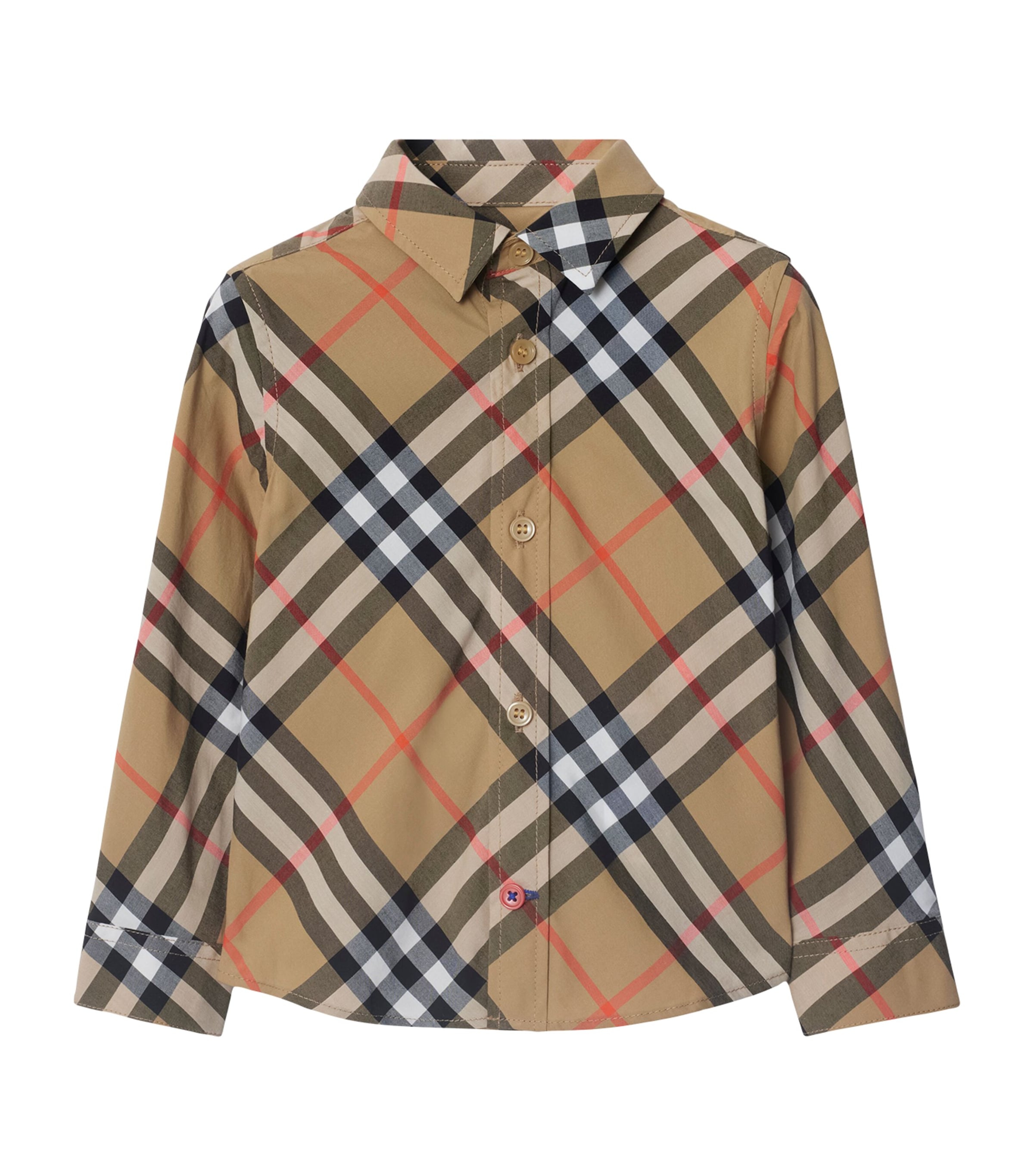 Cotton Burberry Check Long-Sleeve Shirt (6-24 Months)