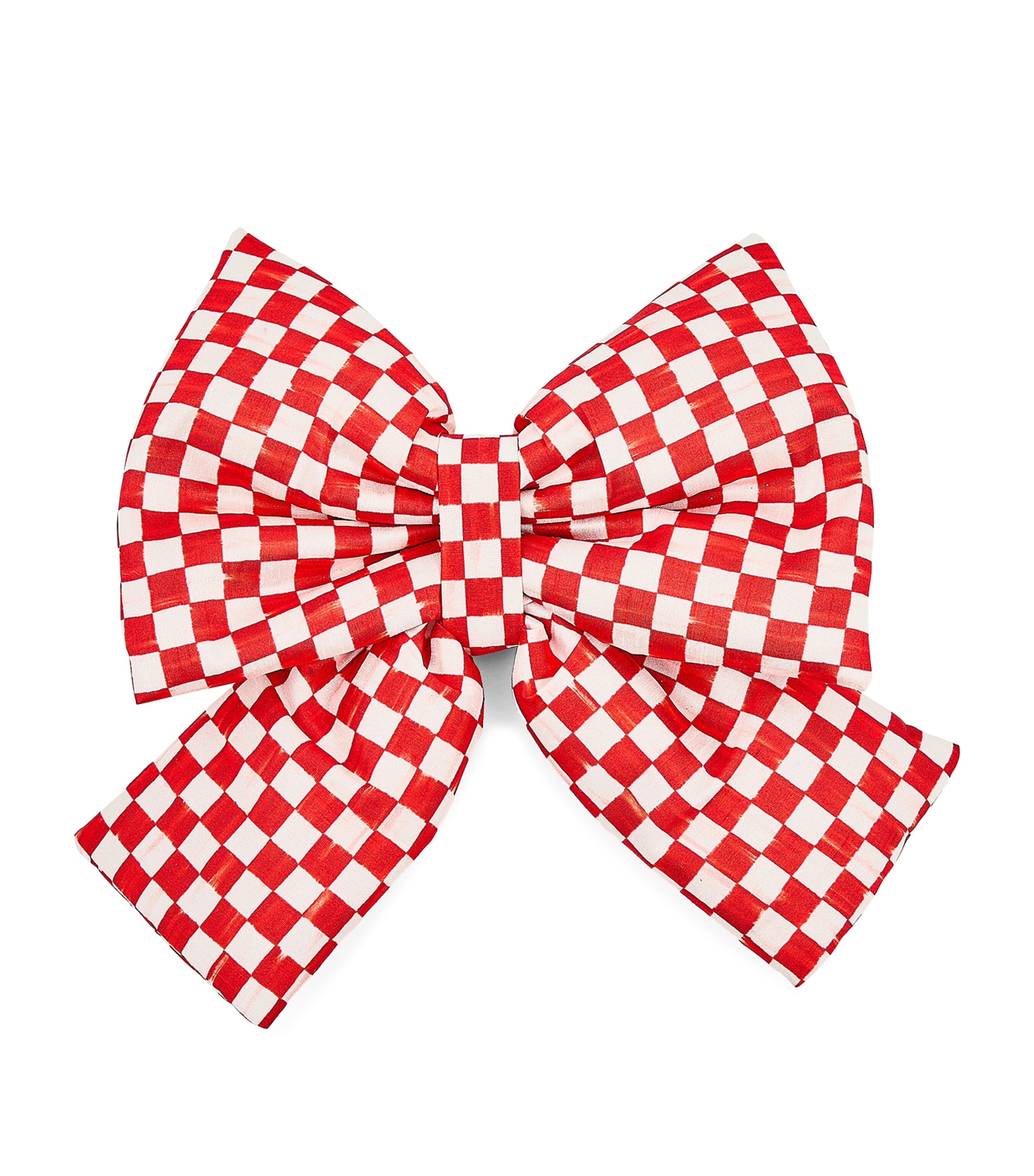 Red Check Medium Bow