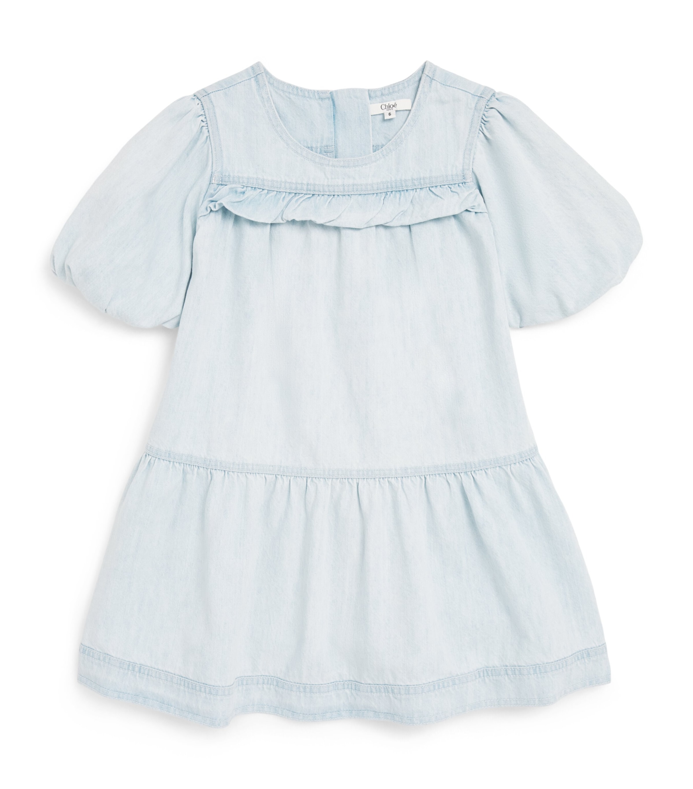 Chloé Kids Denim Ruffled Dress (4-14 Years)