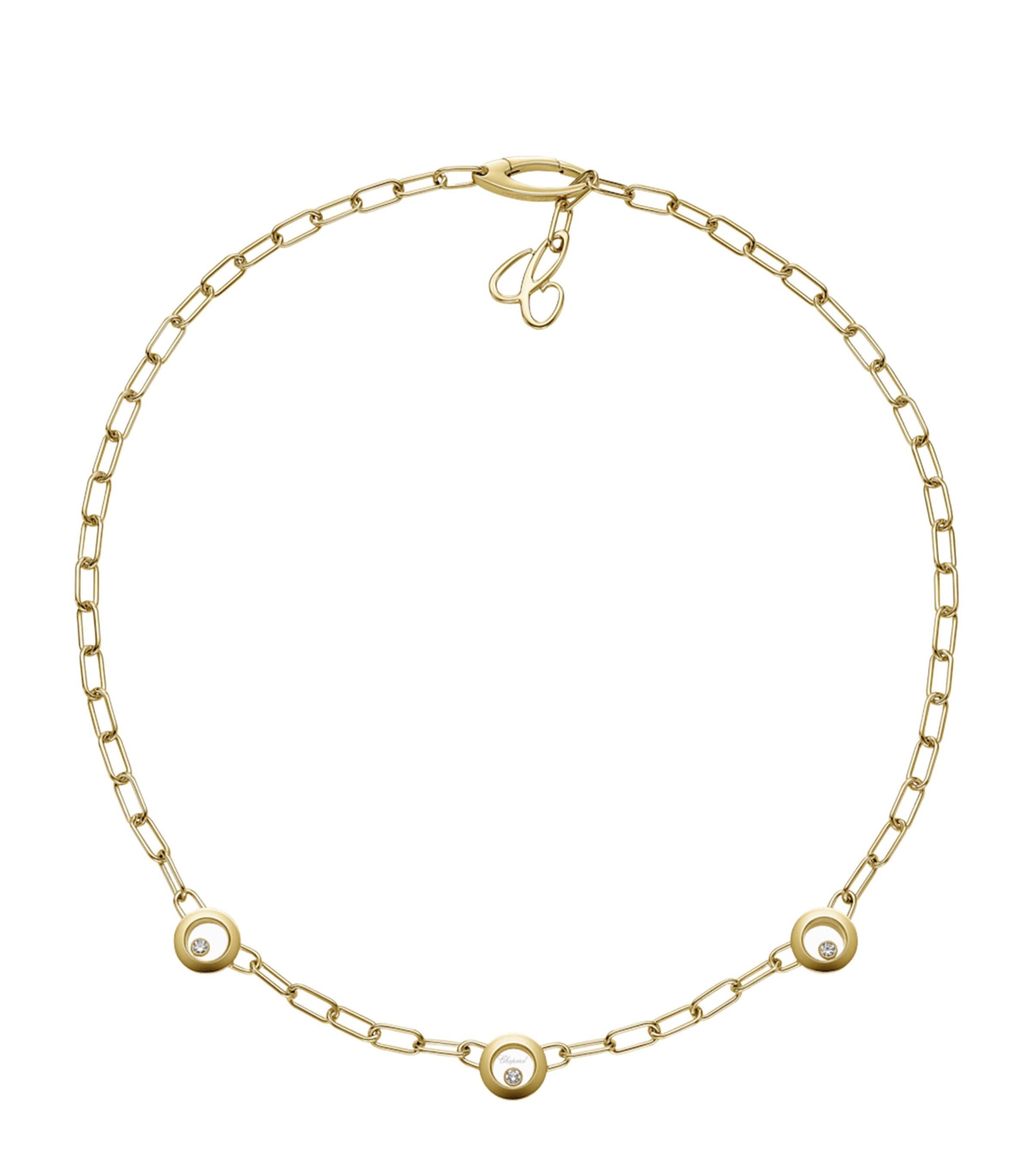 Yellow Gold and Diamond Happy Diamonds Icons Necklace