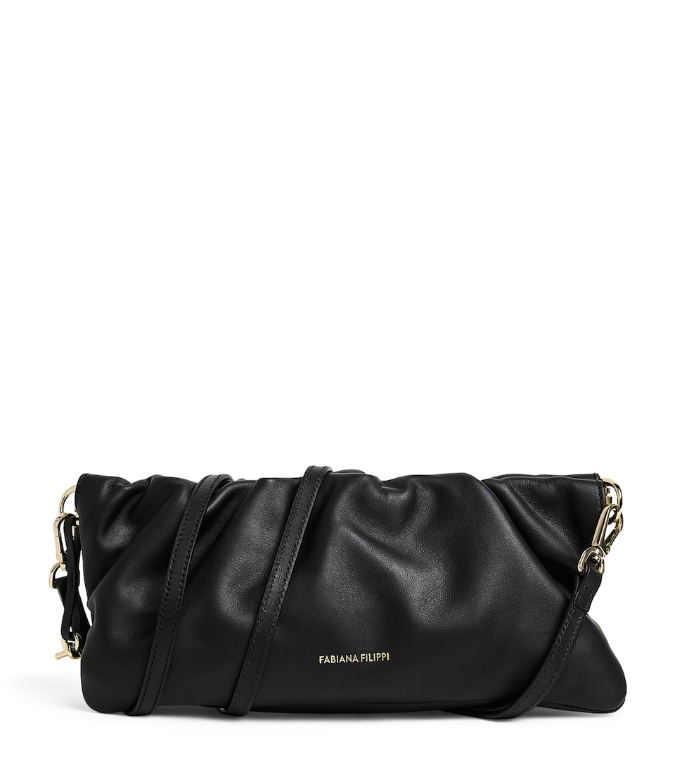 Fabiana Filippi Leather Pouch Shoulder Bag Nero