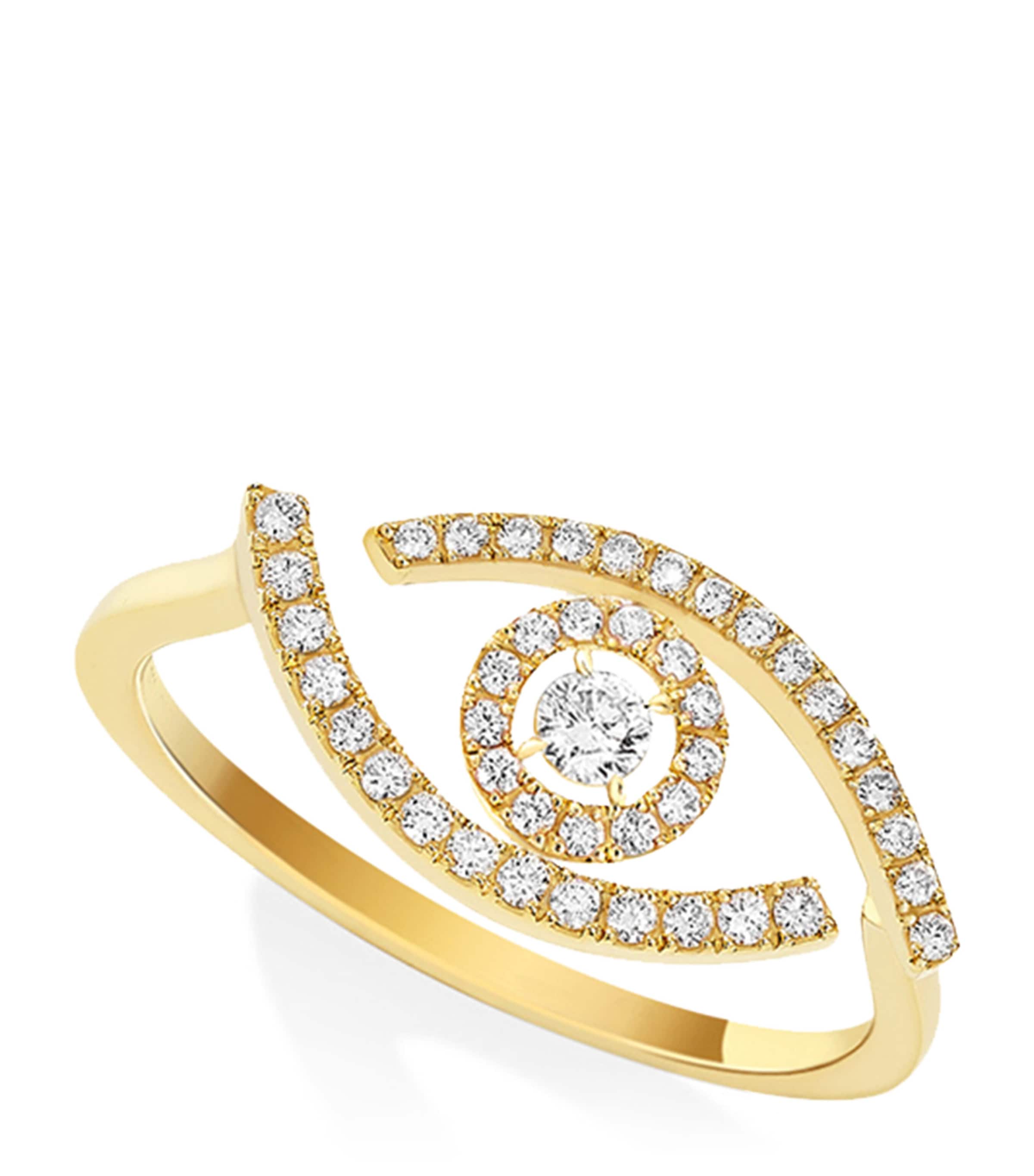 Messika Lucky Eye Yellow Gold and Diamond Ring (0.22ct) Yellow Gold